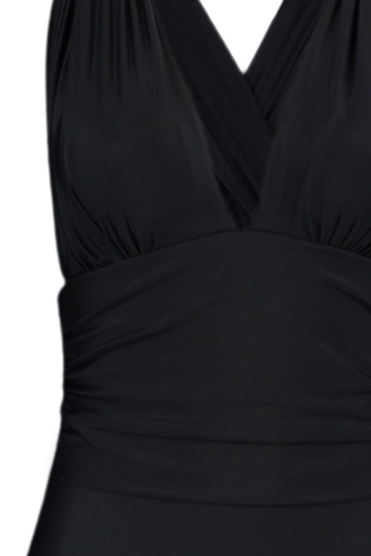 Black Plain Swimsuit, , large image number 6