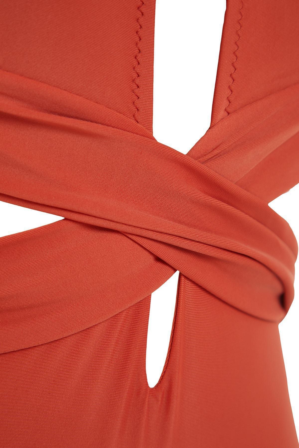 Brown Plain Swimsuit, , large image number 8