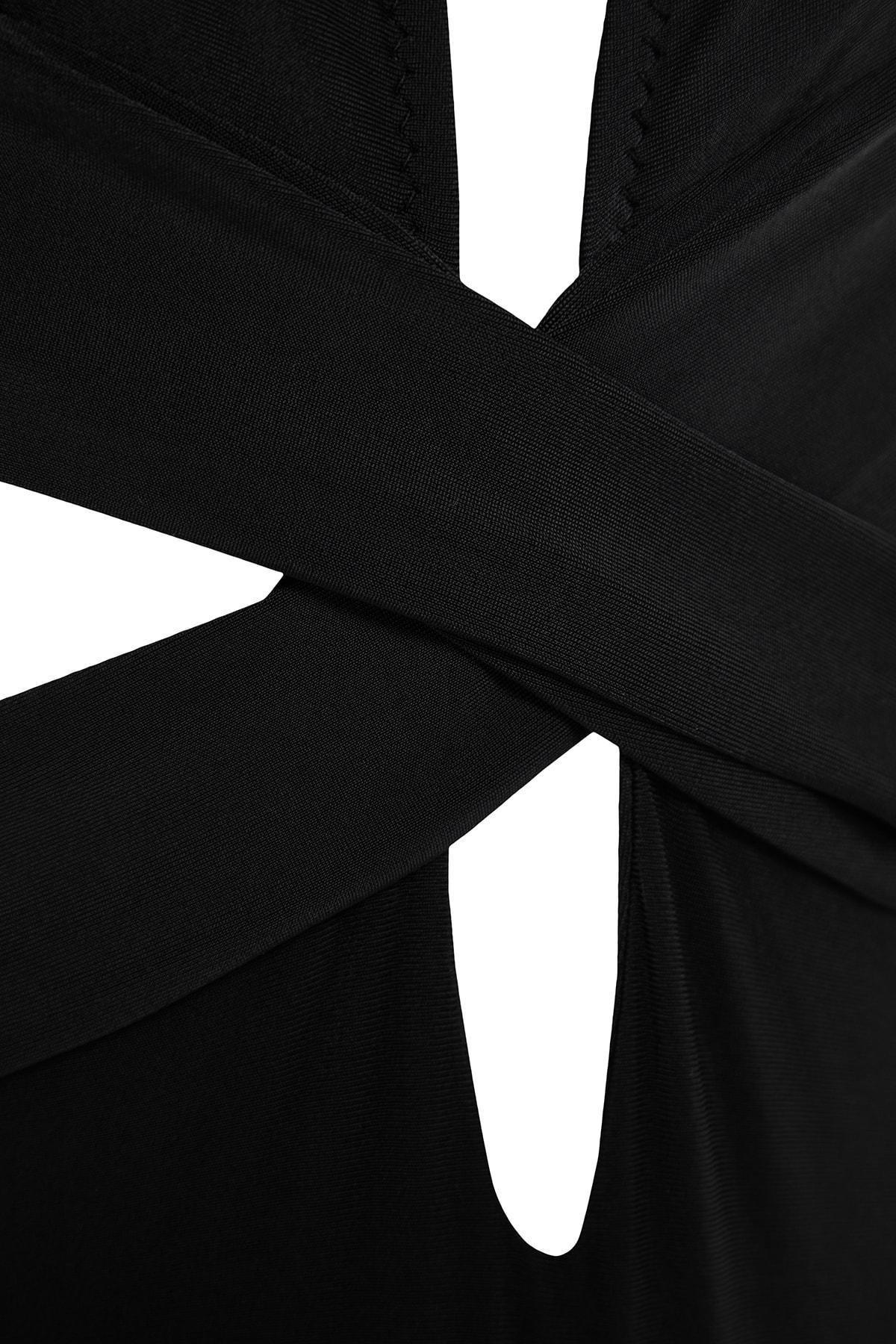 Black Plain Swimsuit, , large image number 5