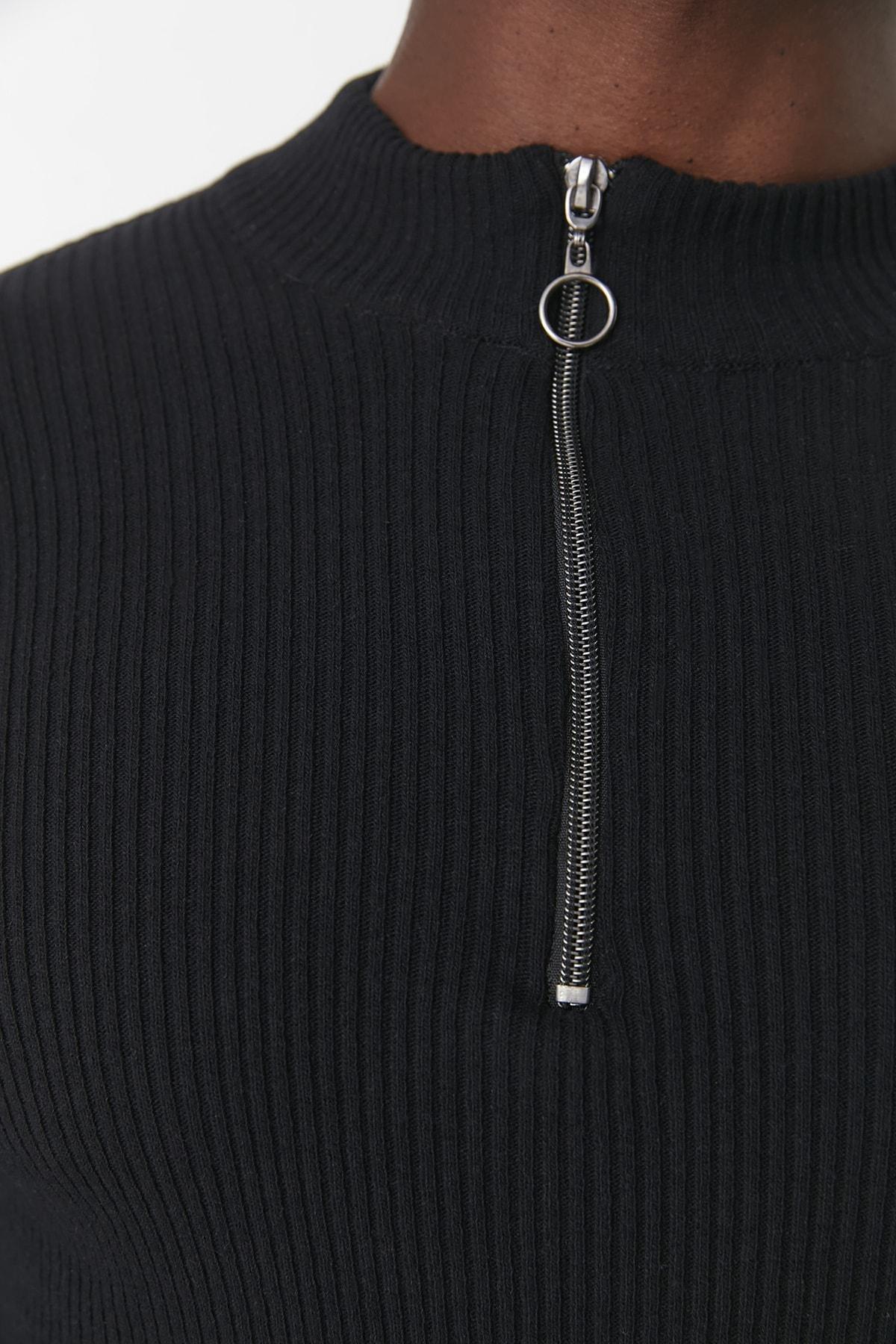 Black Slim Sweater, , large image number 3