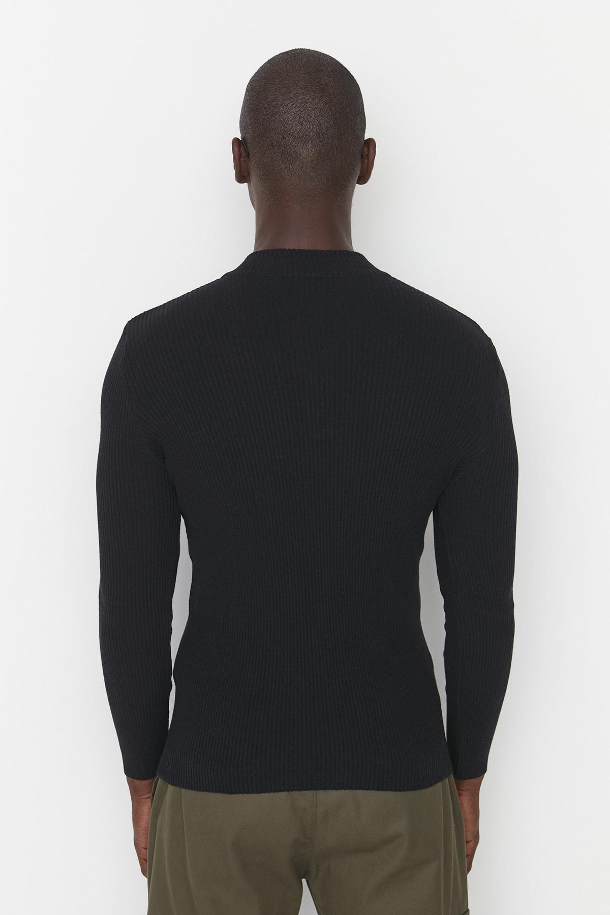 Black Slim Sweater, , large image number 4