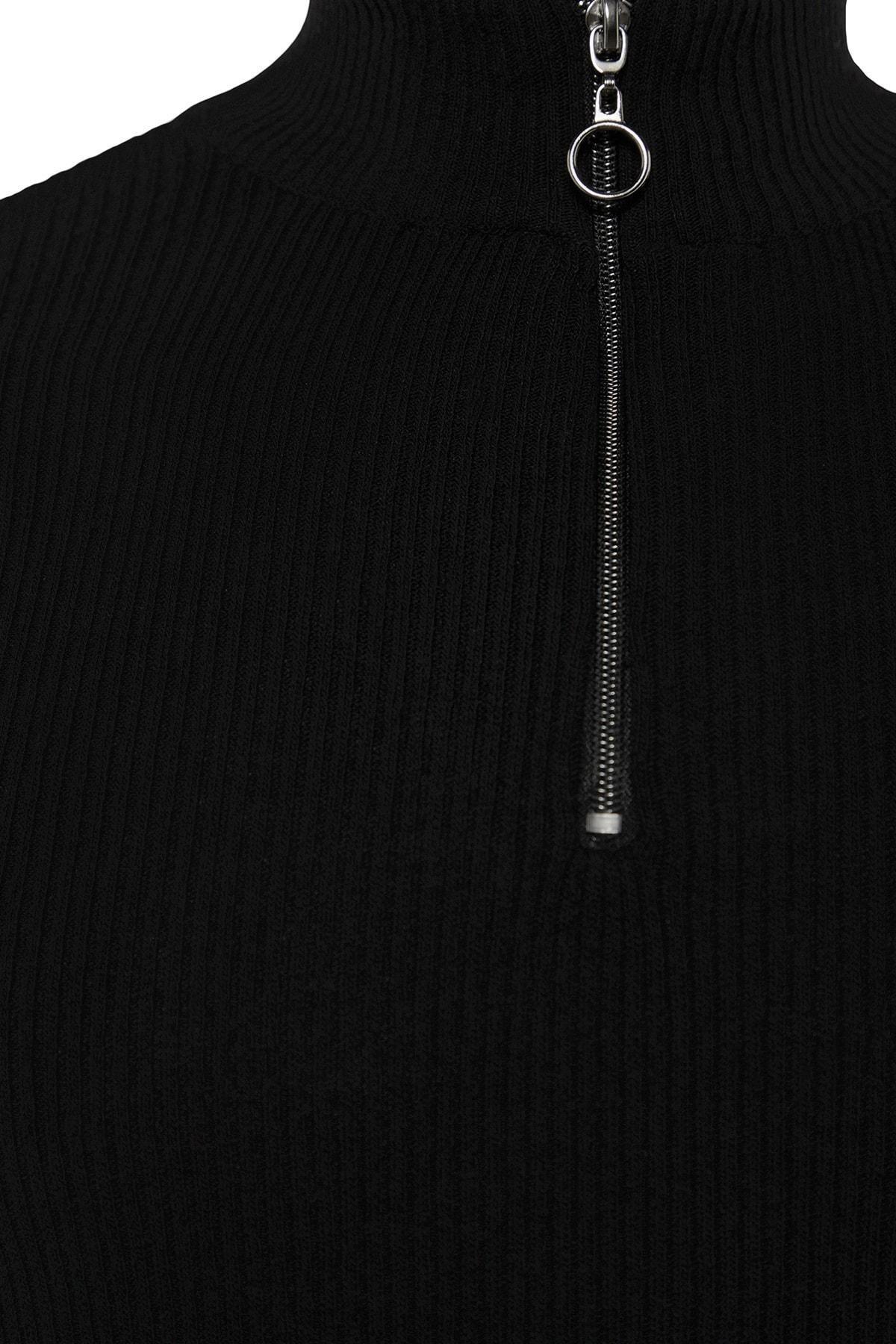 Black Slim Sweater, , large image number 5