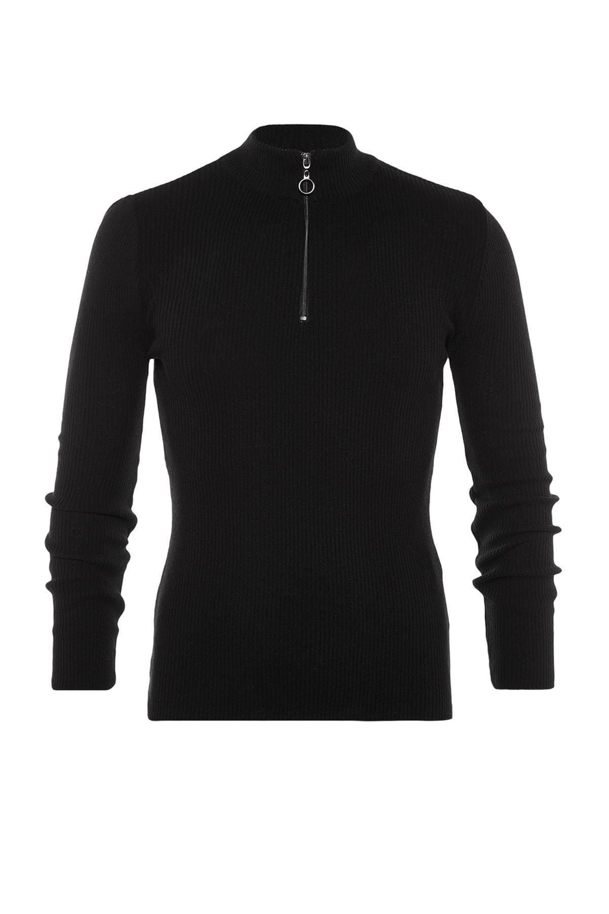 Black Slim Sweater, , large image number 7