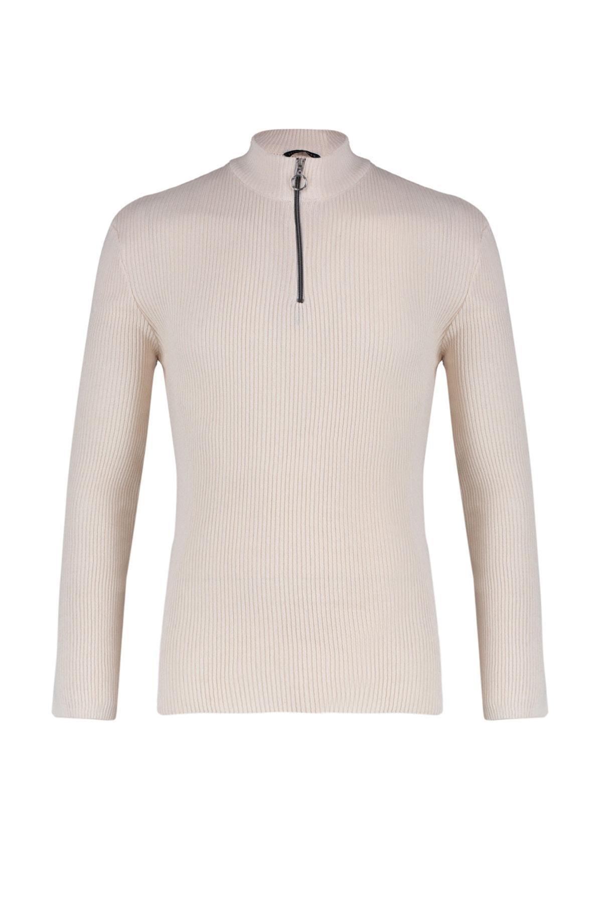 White Slim Sweater, Ecru, large image number 5