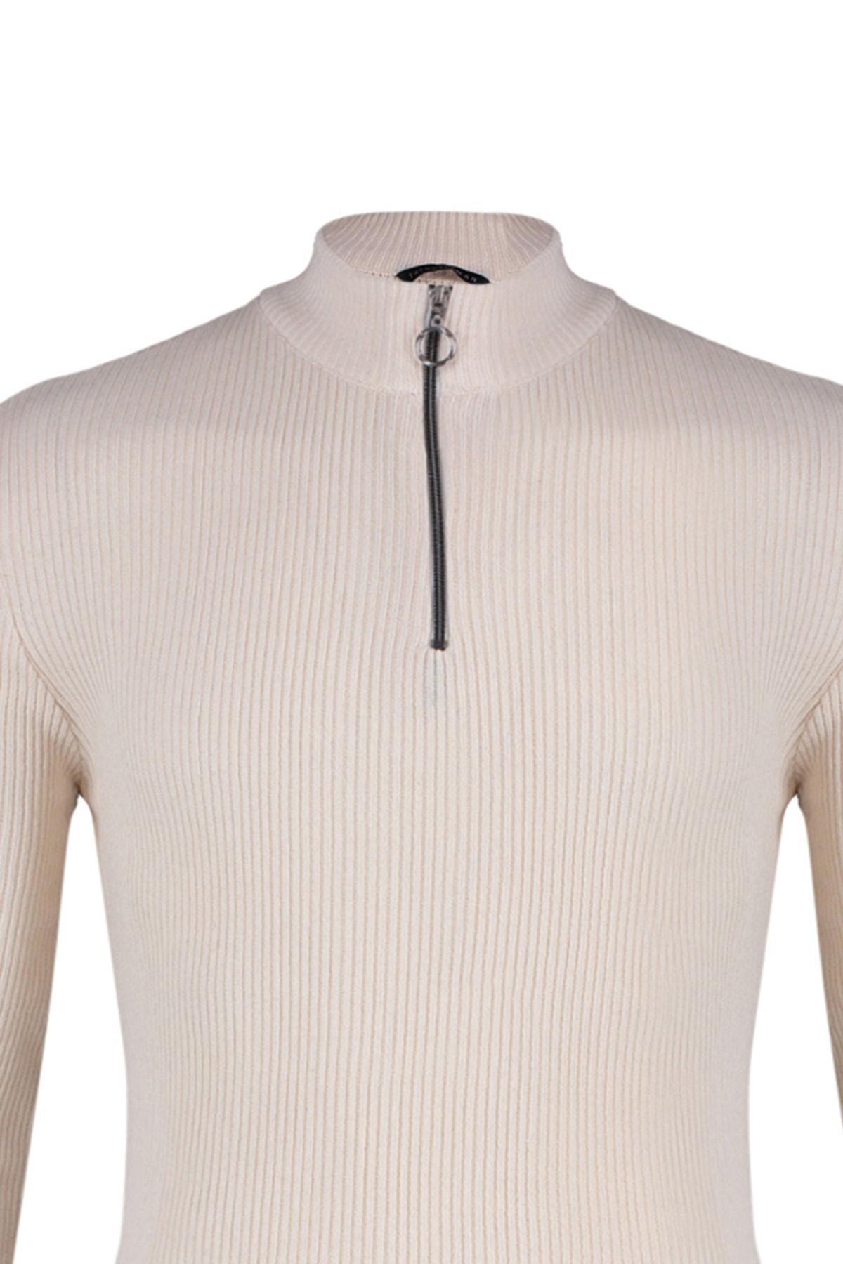 White Slim Sweater, Ecru, large image number 6