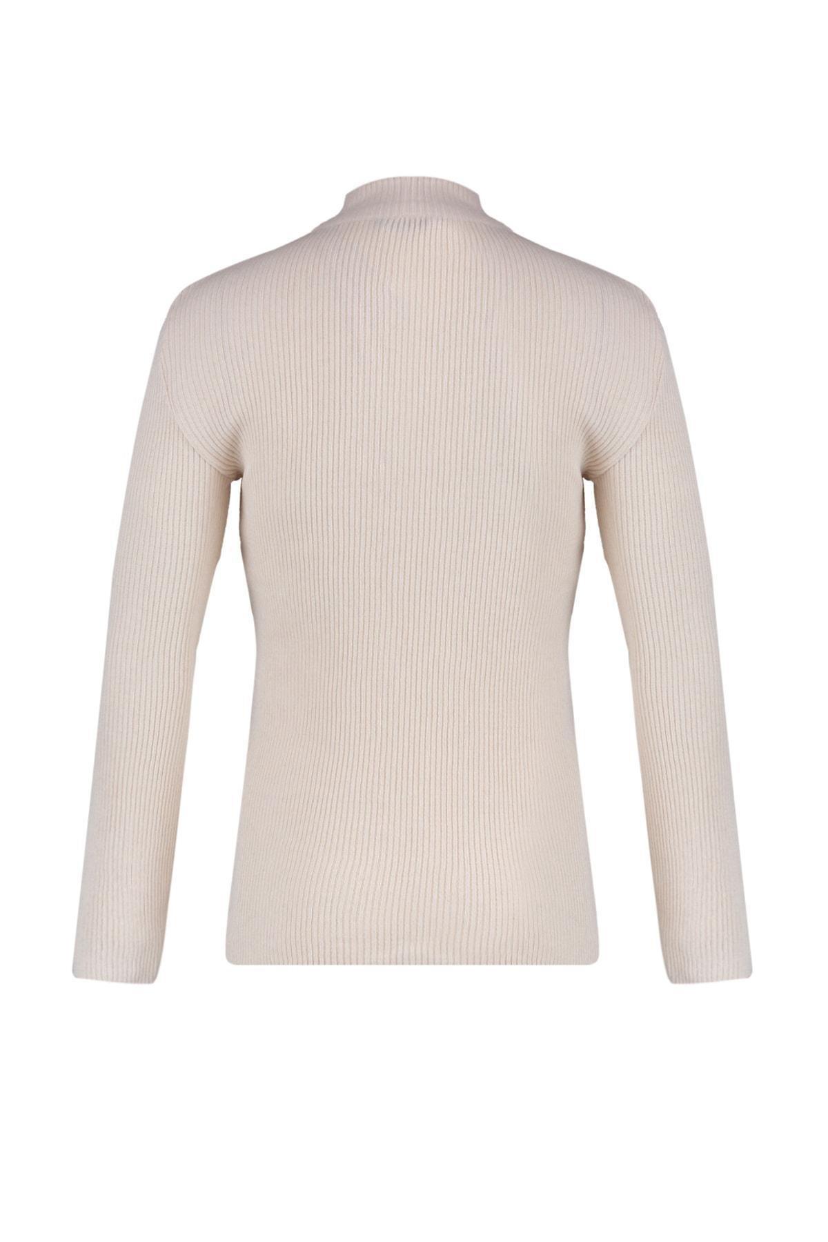 White Slim Sweater, Ecru, large image number 7