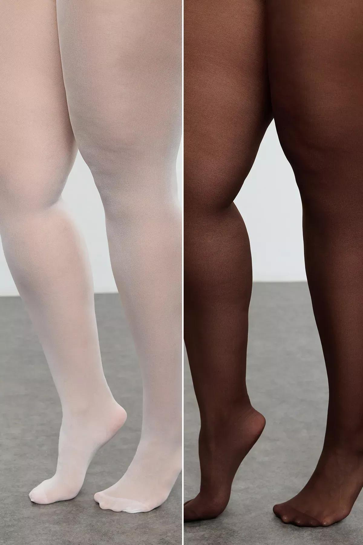 Beige-brown pantyhose, set of 2, , large image number 0