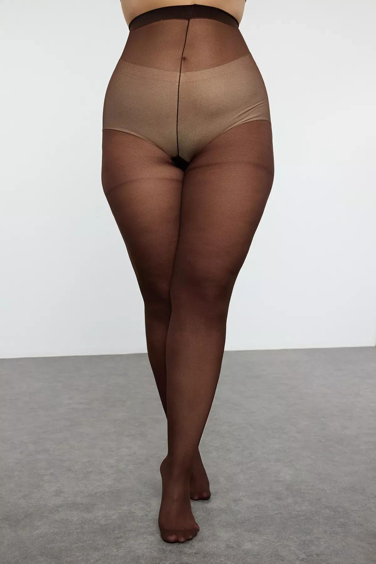 Beige-brown pantyhose, set of 2, , large image number 5