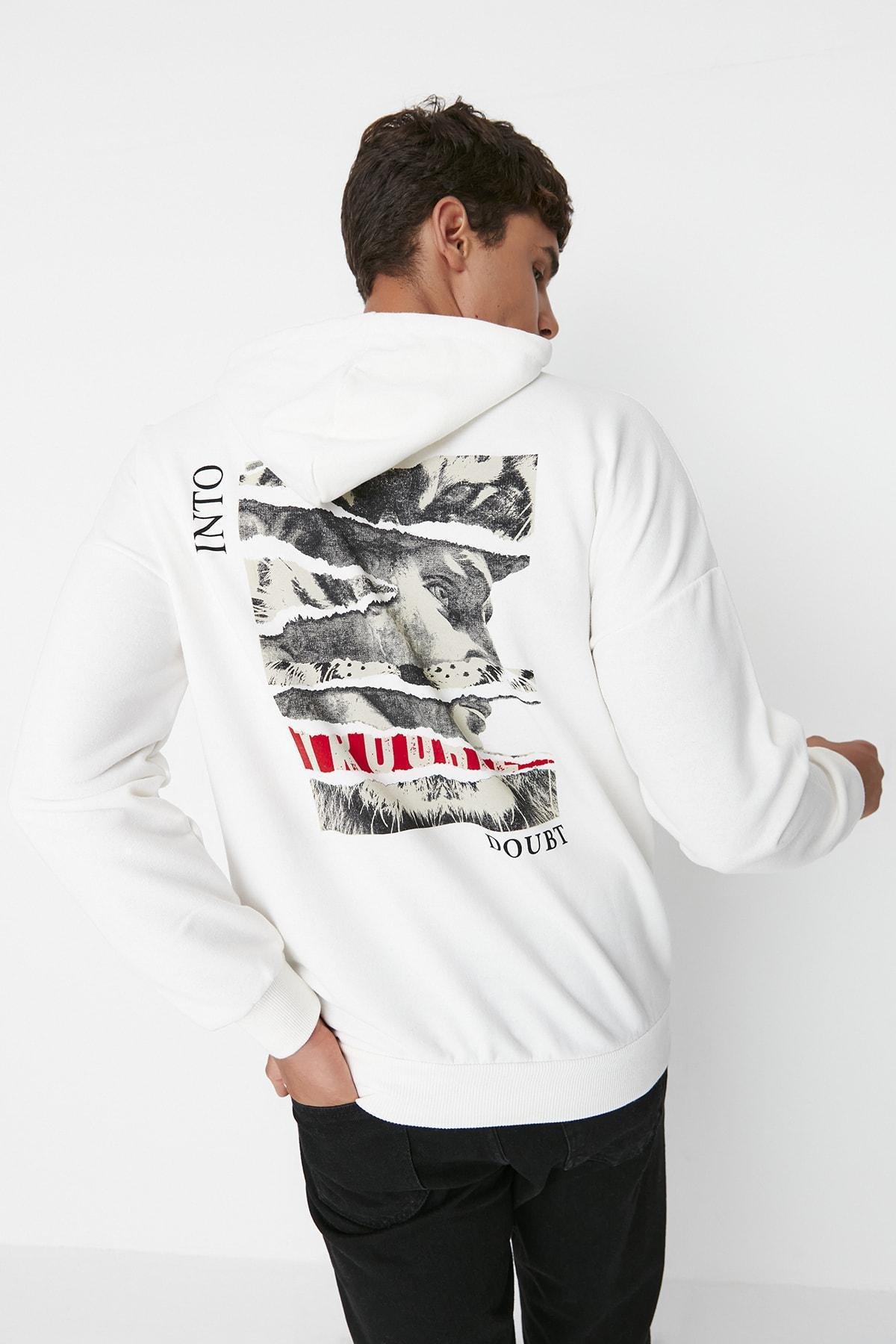 White Hooded Sweatshirt, , large image number 0
