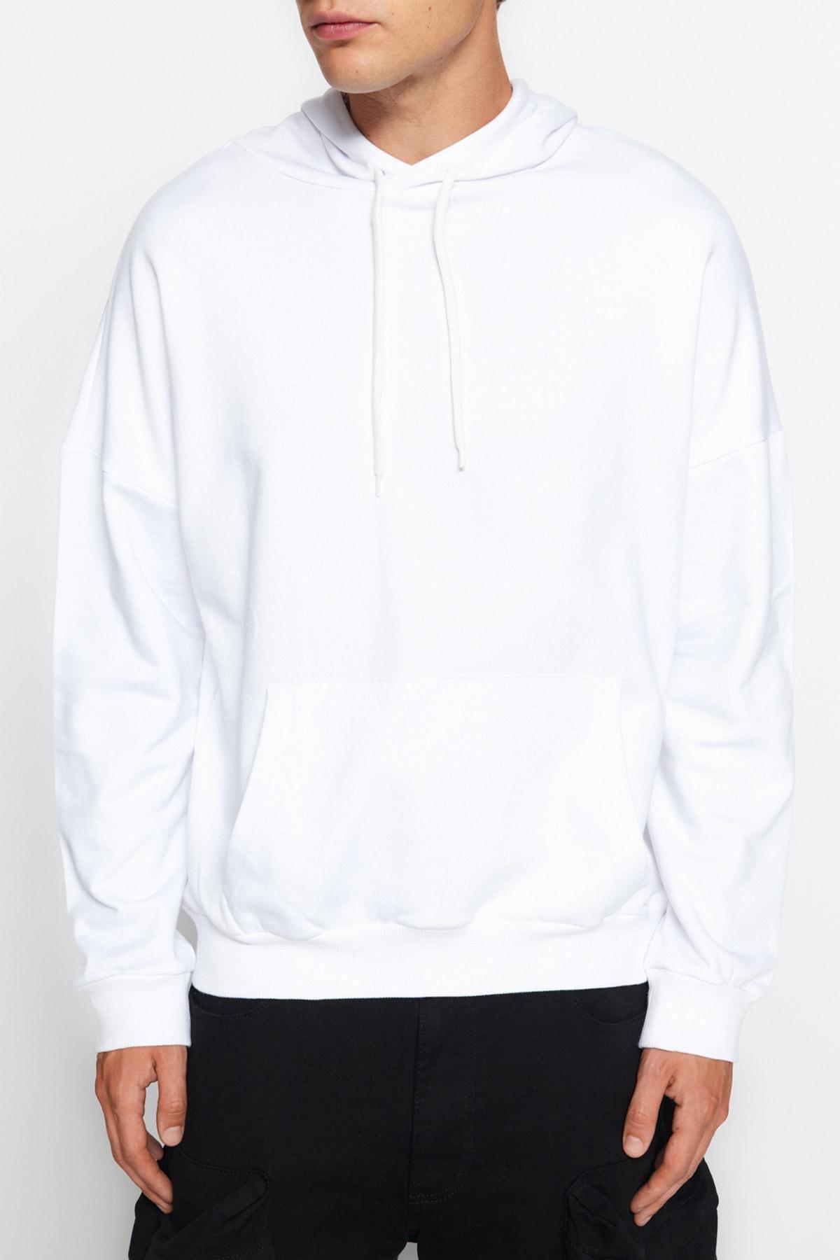 White Hooded Sweatshirt, , large image number 3