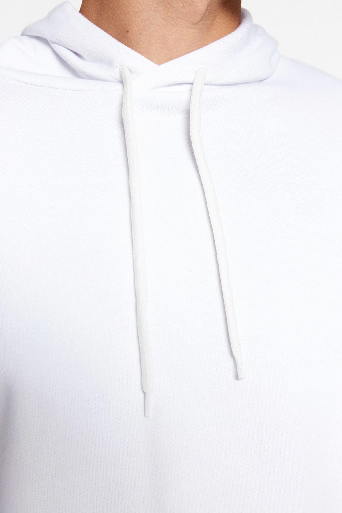 White Hooded Sweatshirt, , large image number 4