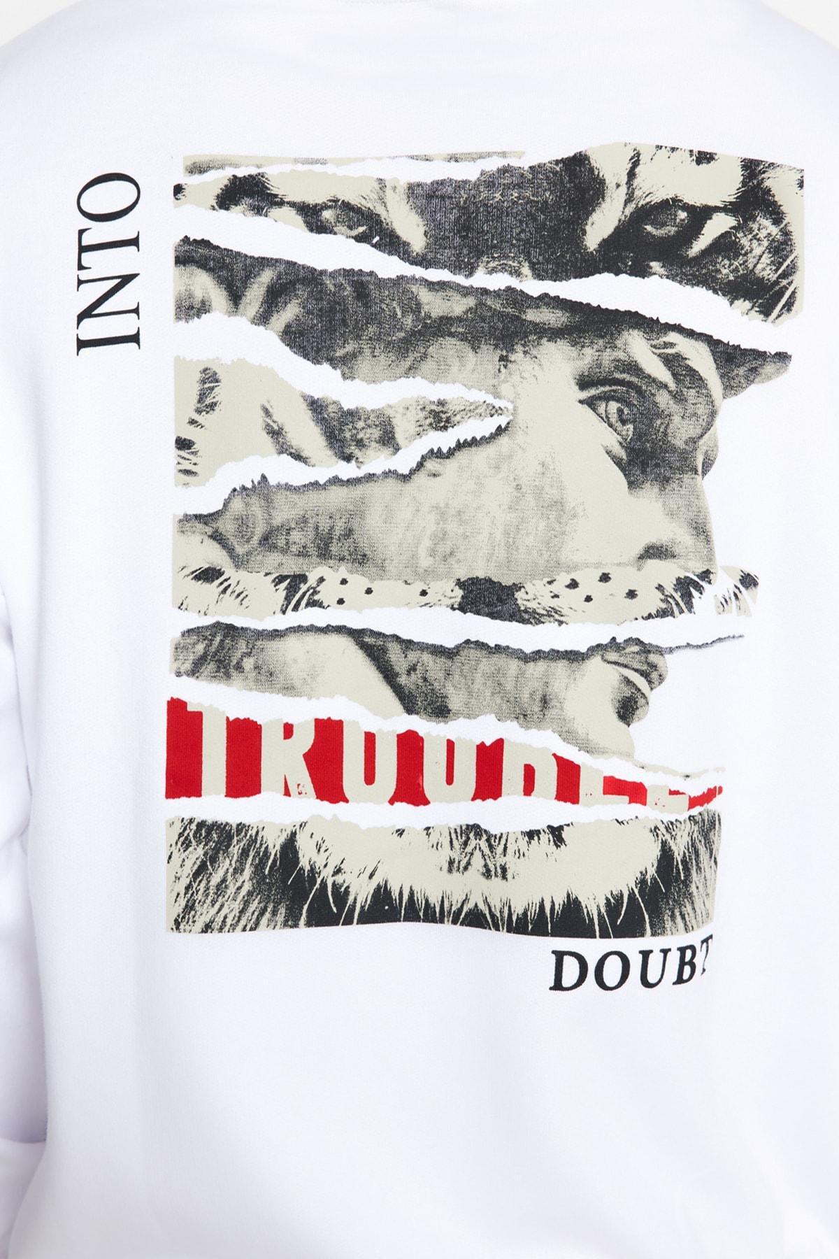 White Hooded Sweatshirt, , large image number 6