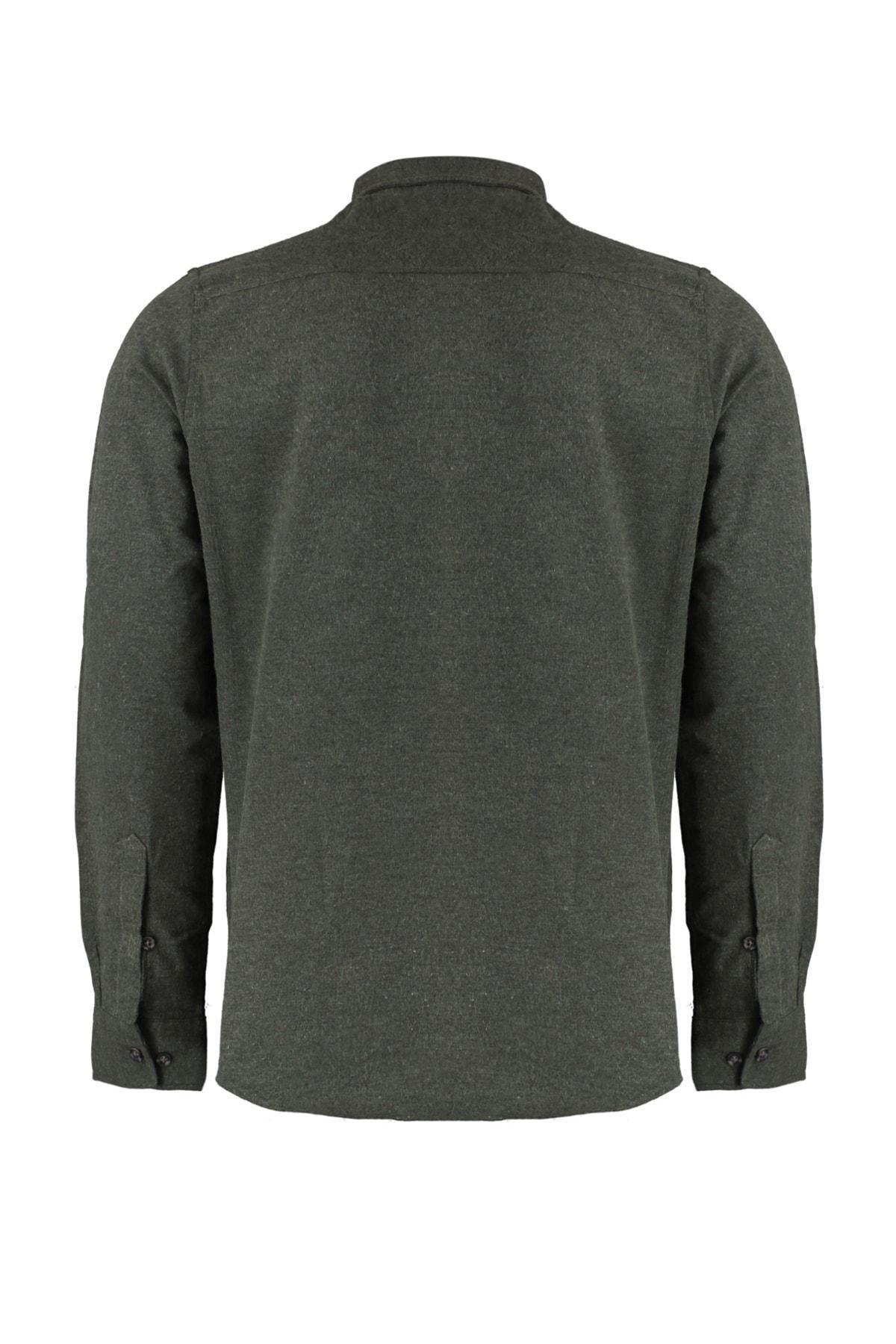 Green Slim Fit Single Pocket-Shirt, , large image number 7