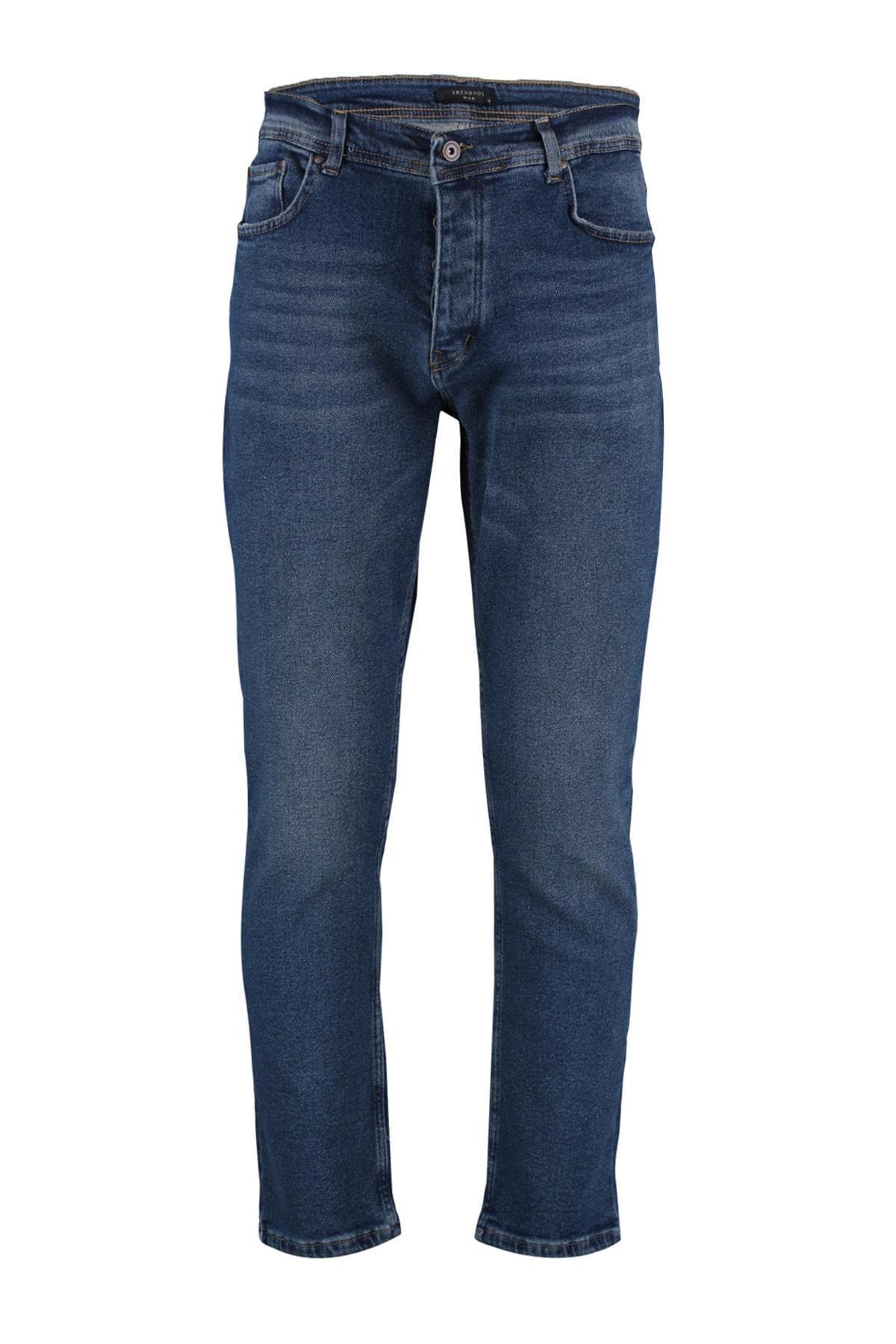 Navy Slim Denim Jeans, Dark blue, large image number 6