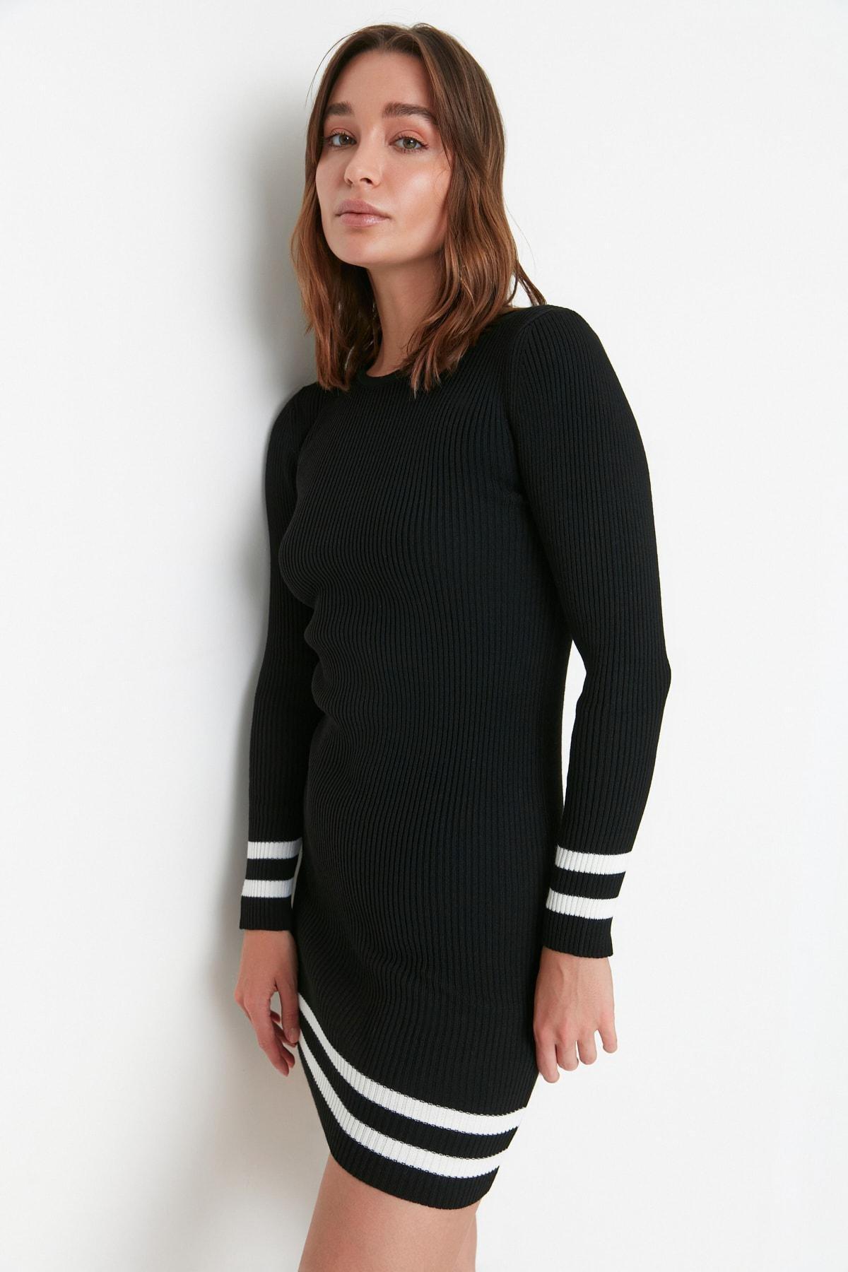 Black Pullover Mini Dress, , large image number 1