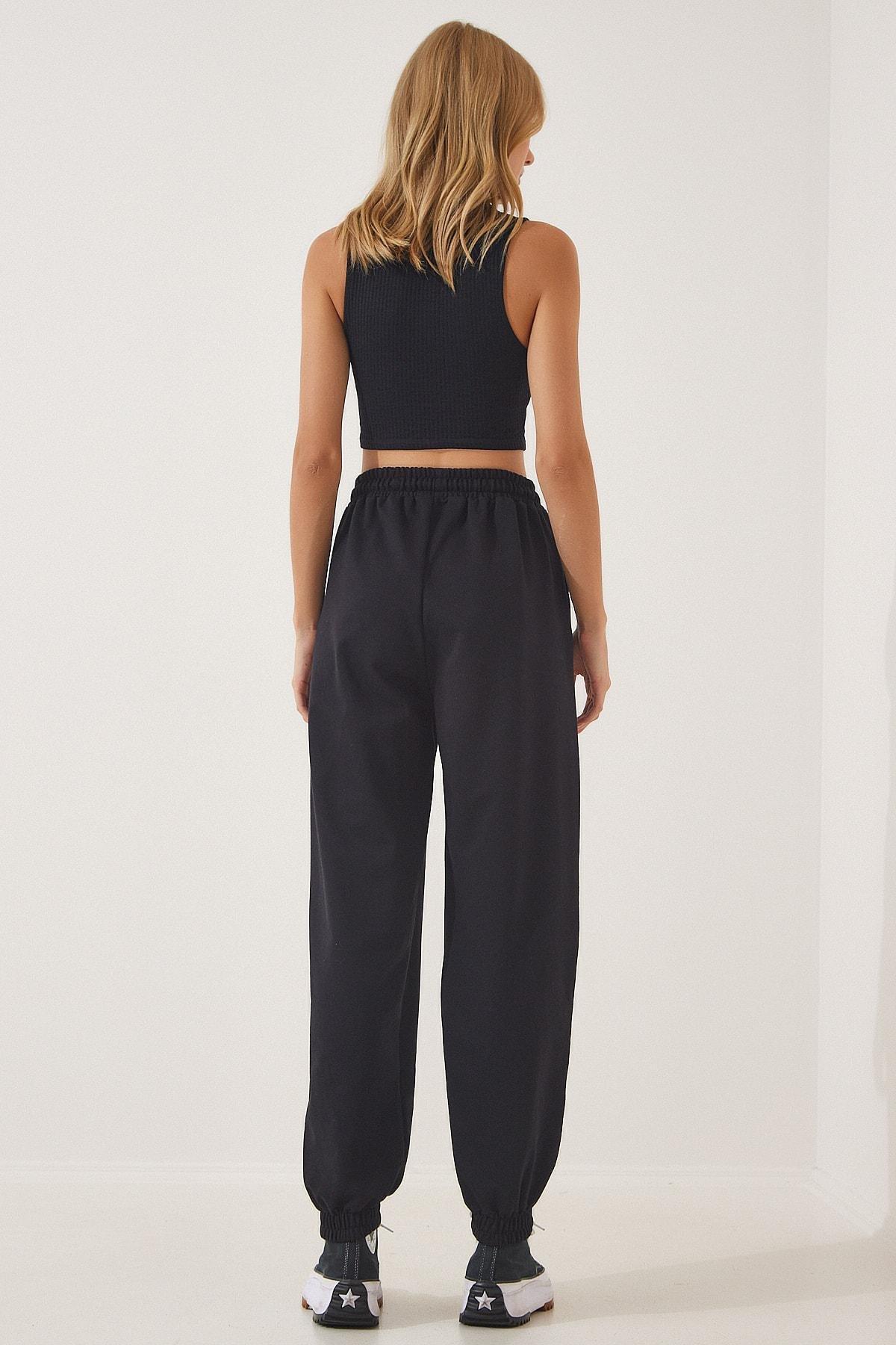Black Jogger Sweatpants, , large image number 4