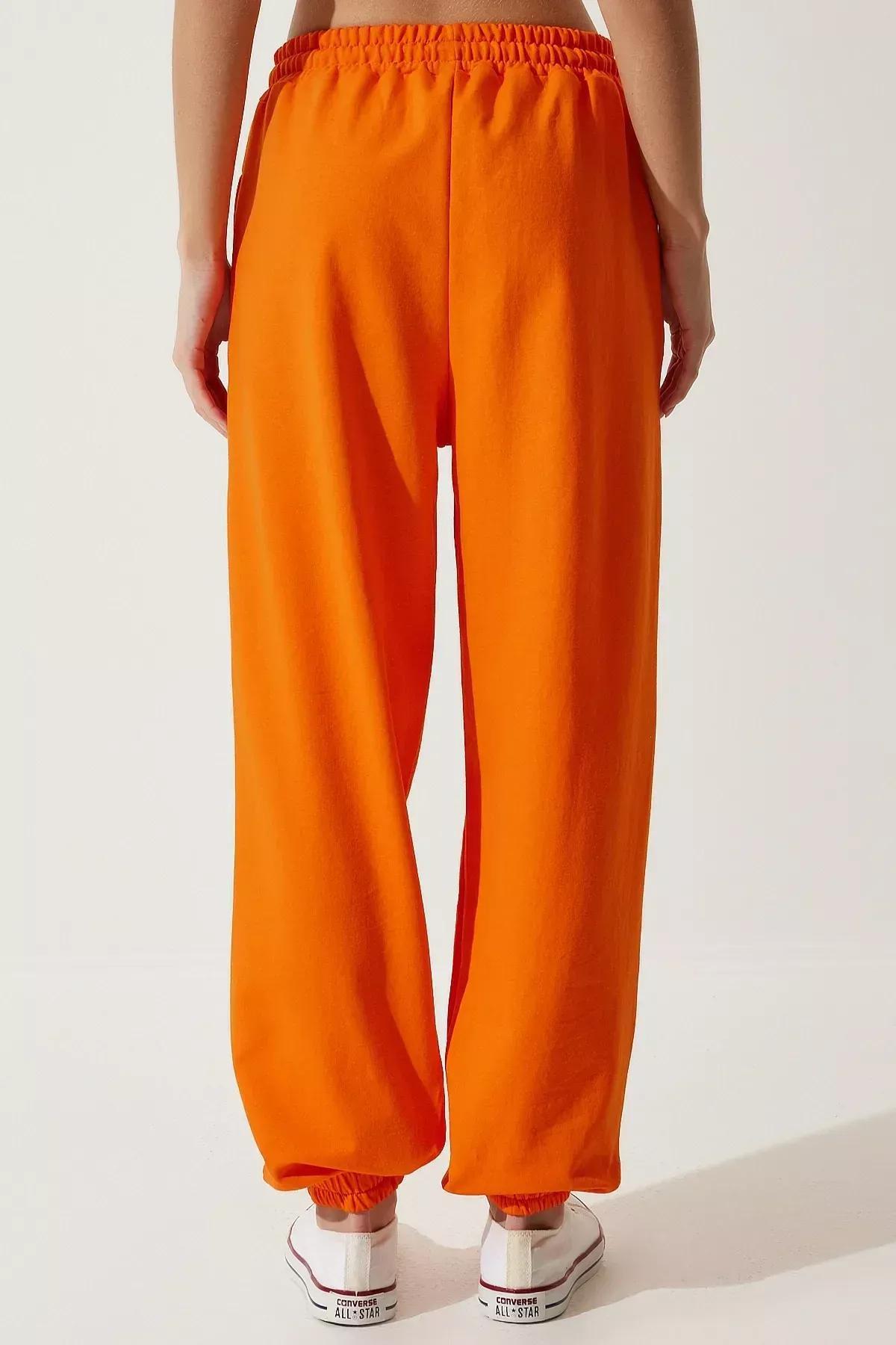 Orange Baggy Jogging Sweatpants, Orange, large image number 9