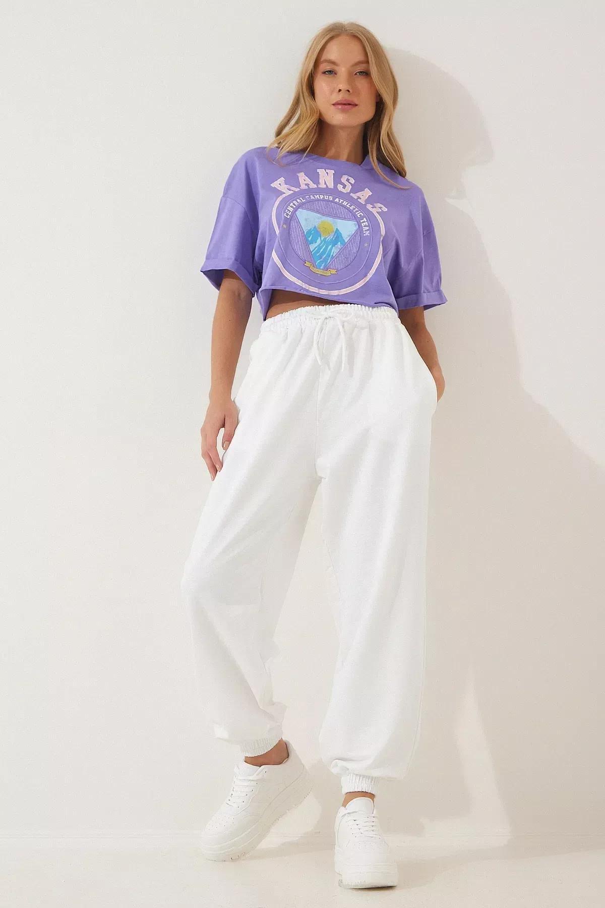 White Jogger Sweatpants, , large image number 3