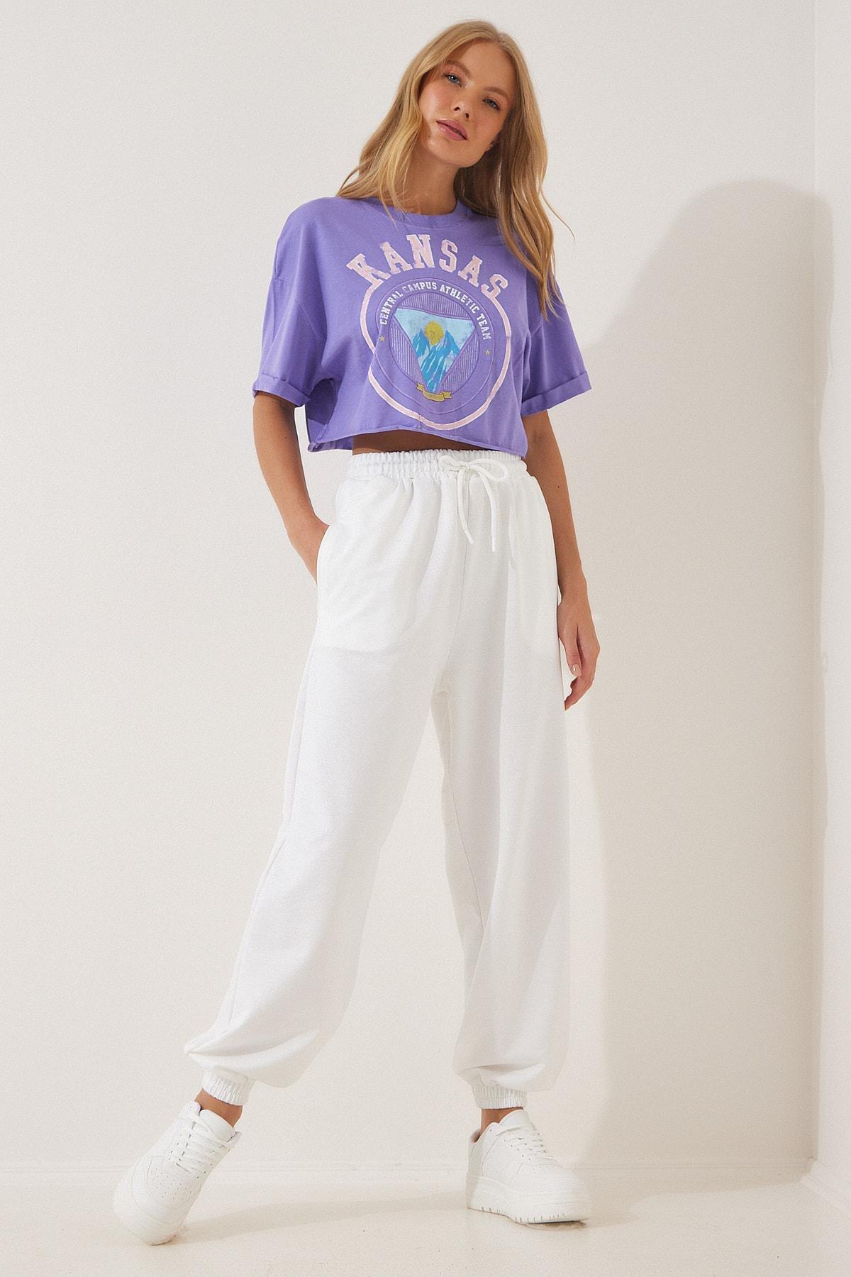 White Jogger Sweatpants, White, large image number 4