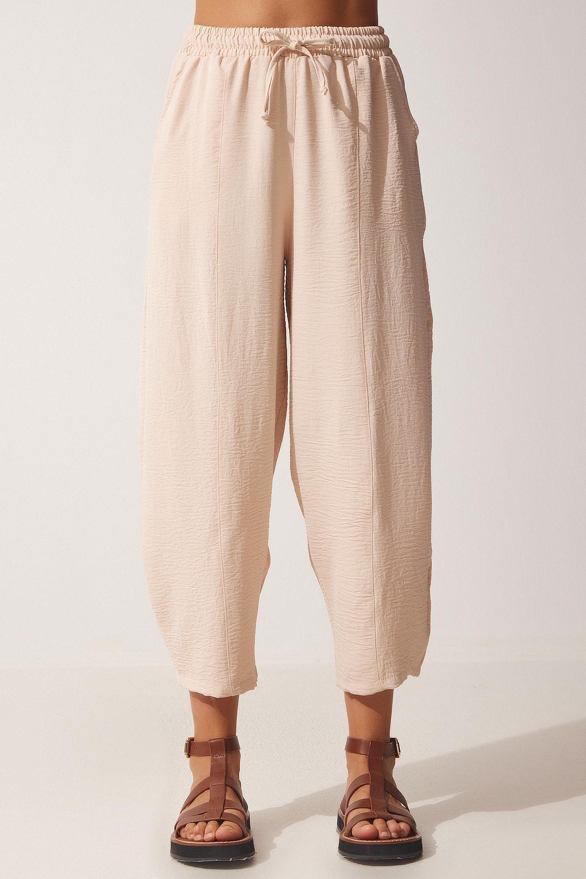 Cream Aerial Dress Shalwar Trousers, Light Cream, large image number 4