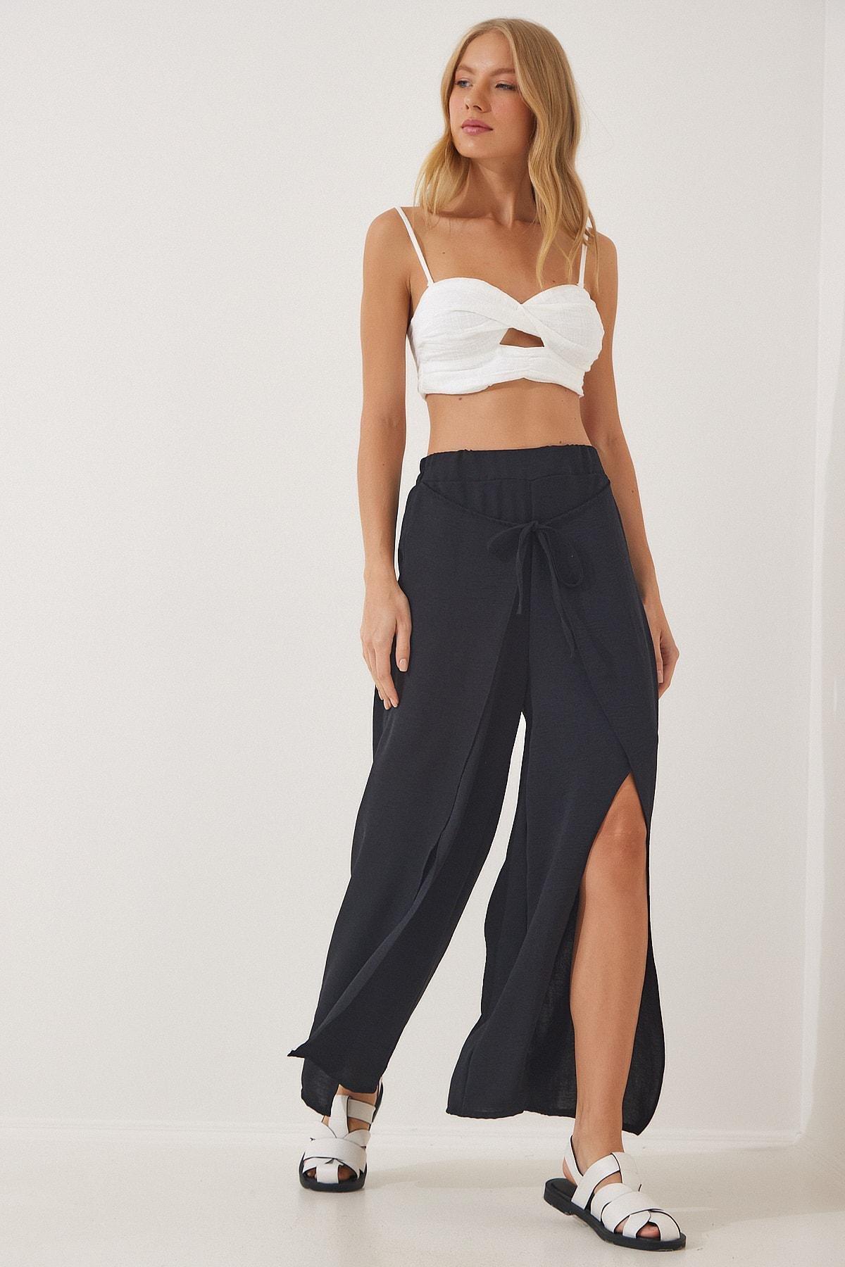 Black Skirt Look Shalwar Pants, , medium