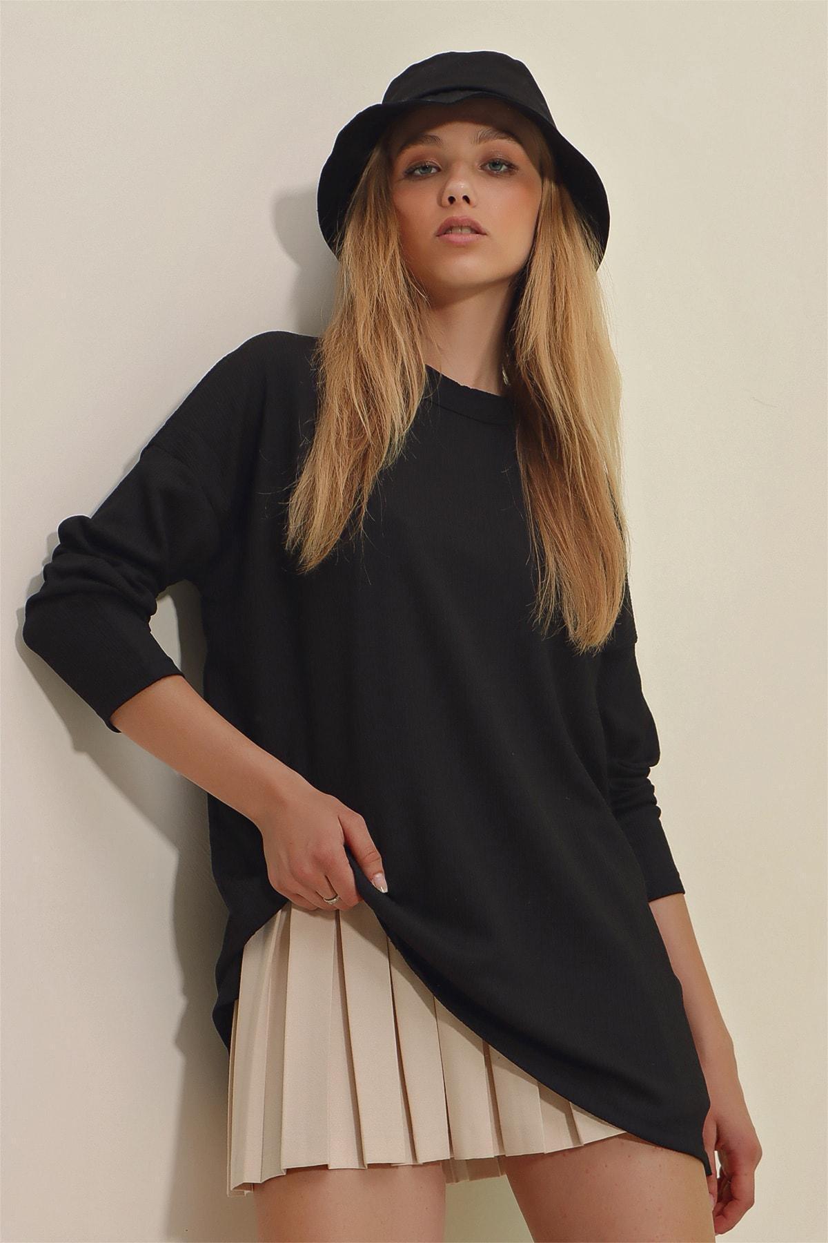 Black Oversize Blouse, , large image number 0
