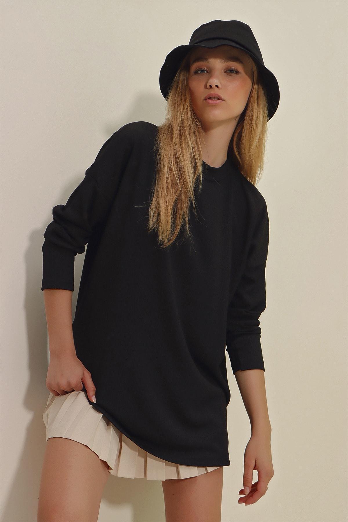 Black Oversize Blouse, , large image number 2