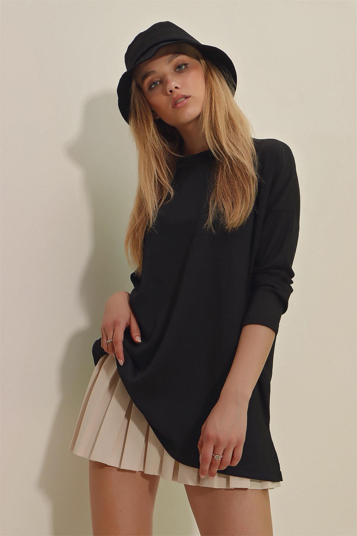 Black Oversize Blouse, , large image number 3