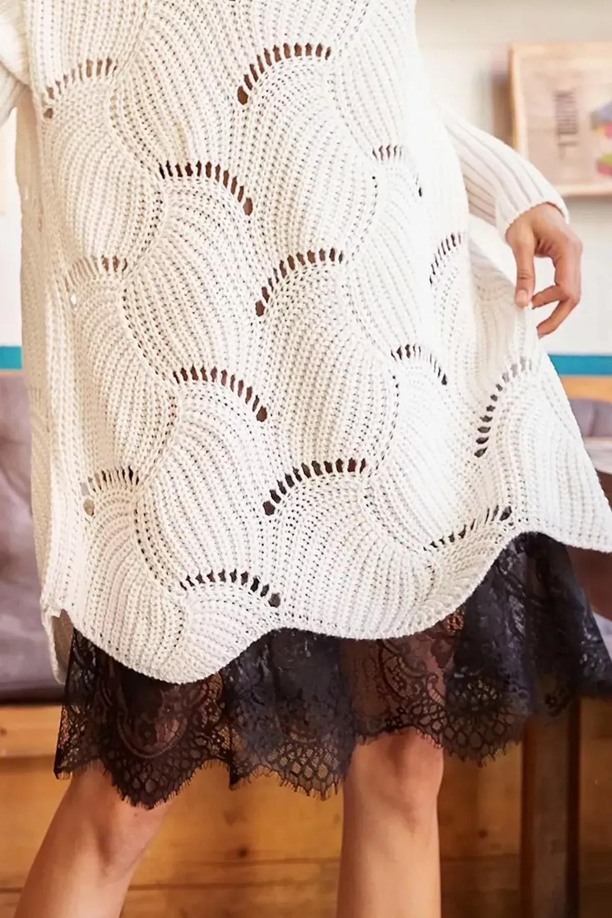 Black Midi Skirt, BLACK, large image number 3