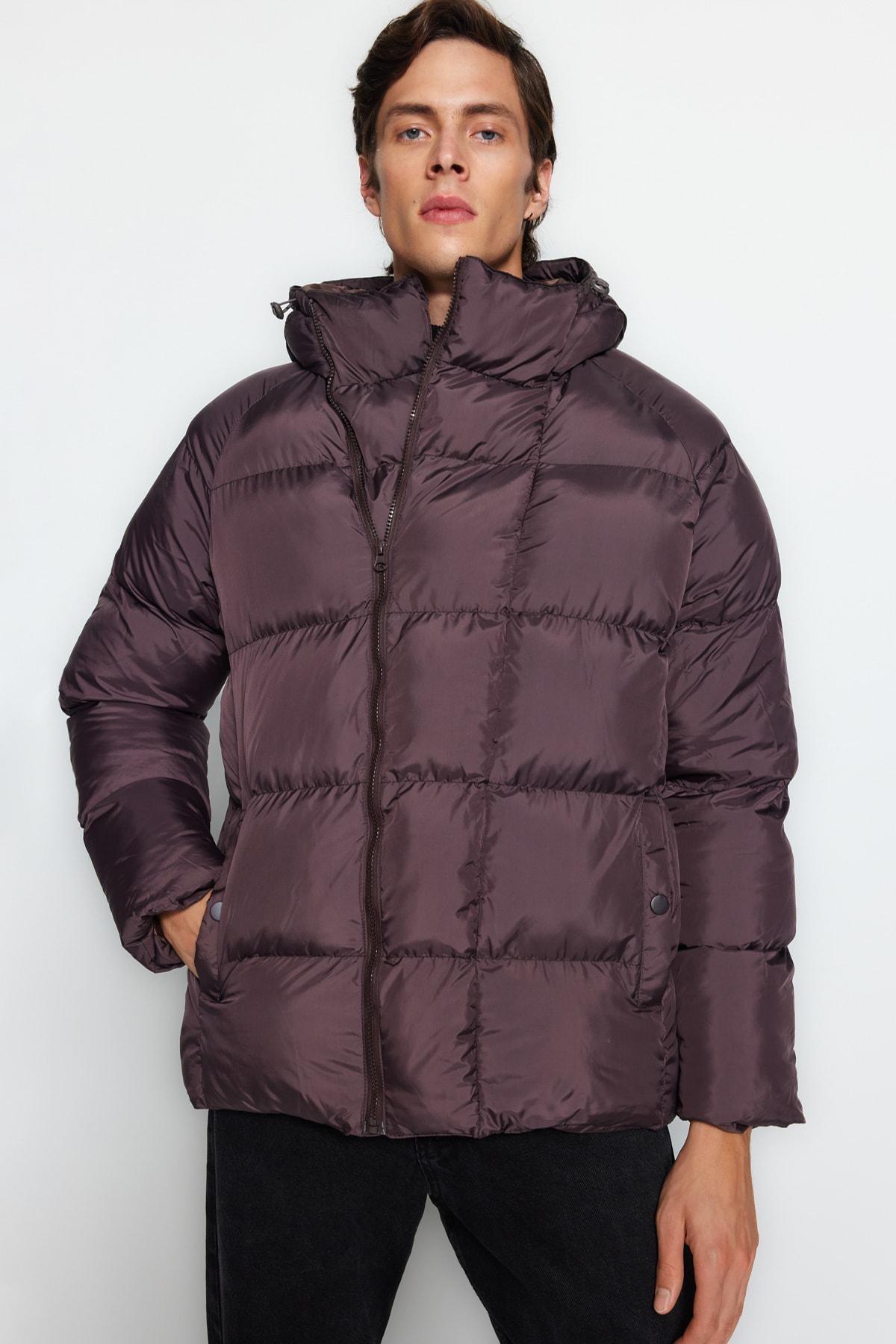 Brown Puffer Winter Jacket, , large image number 2