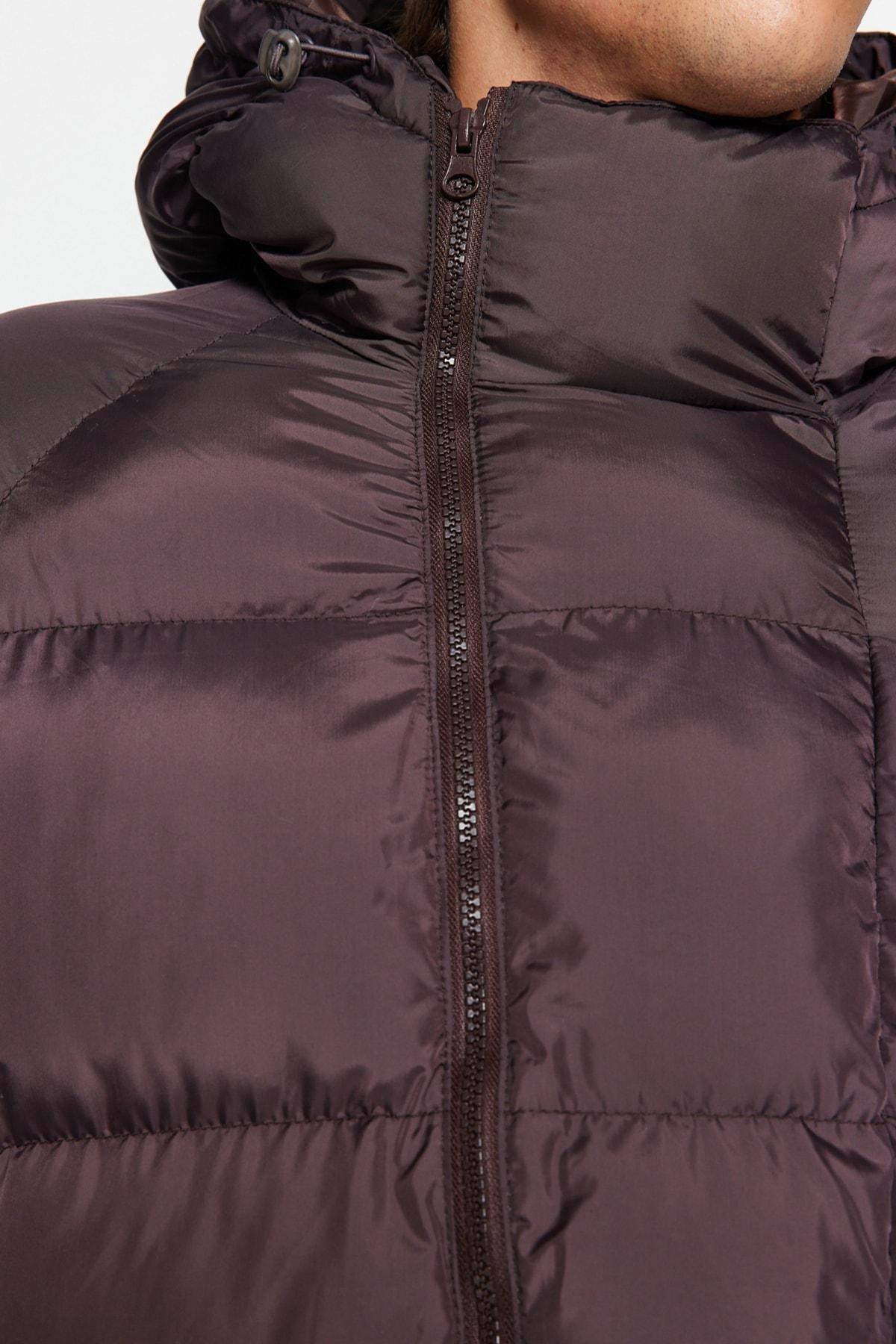 Brown Puffer Winter Jacket, , large image number 4