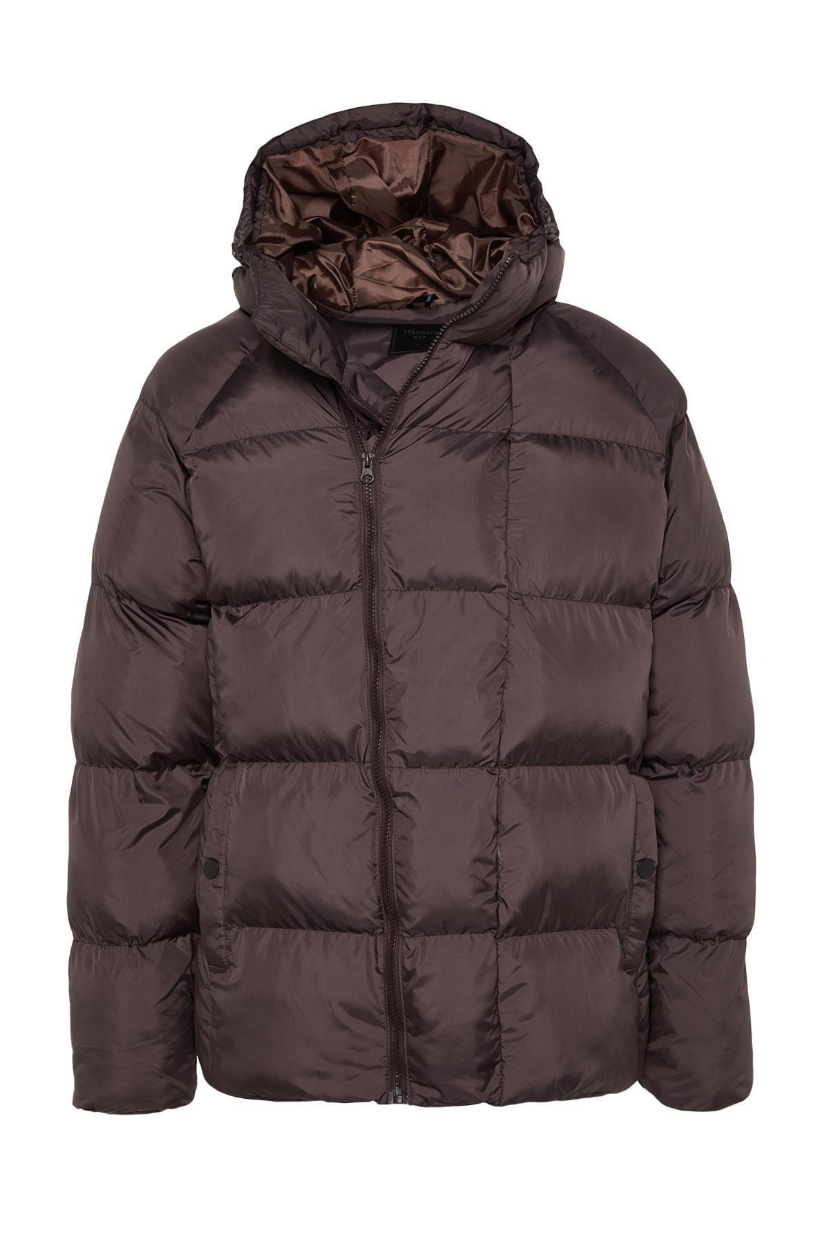 Brown Puffer Winter Jacket, , large image number 6