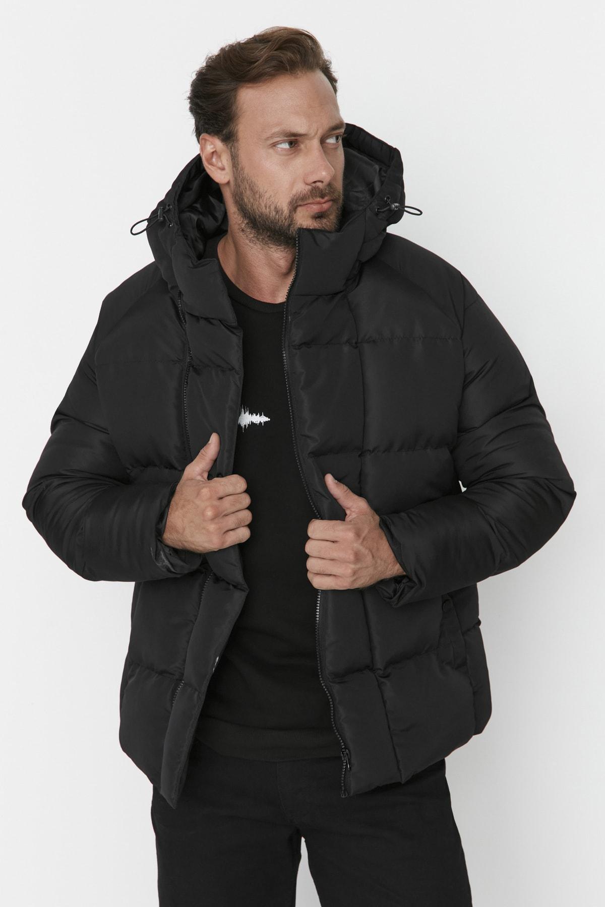 Khaki Basic Winter Jacket, , large image number 0