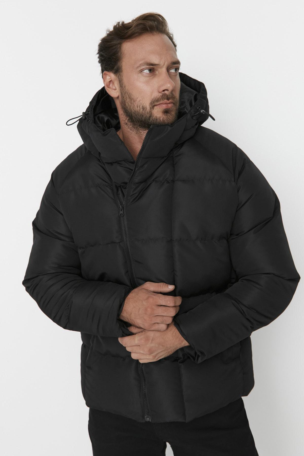 Khaki Basic Winter Jacket, , large image number 3