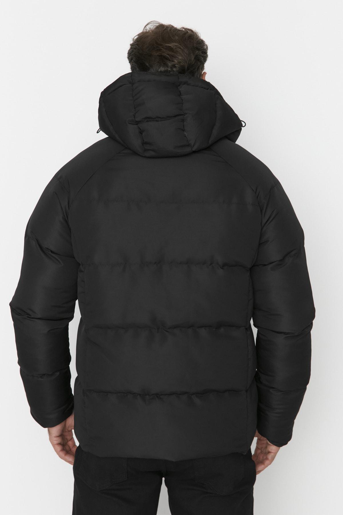 Khaki Basic Winter Jacket, , large image number 5