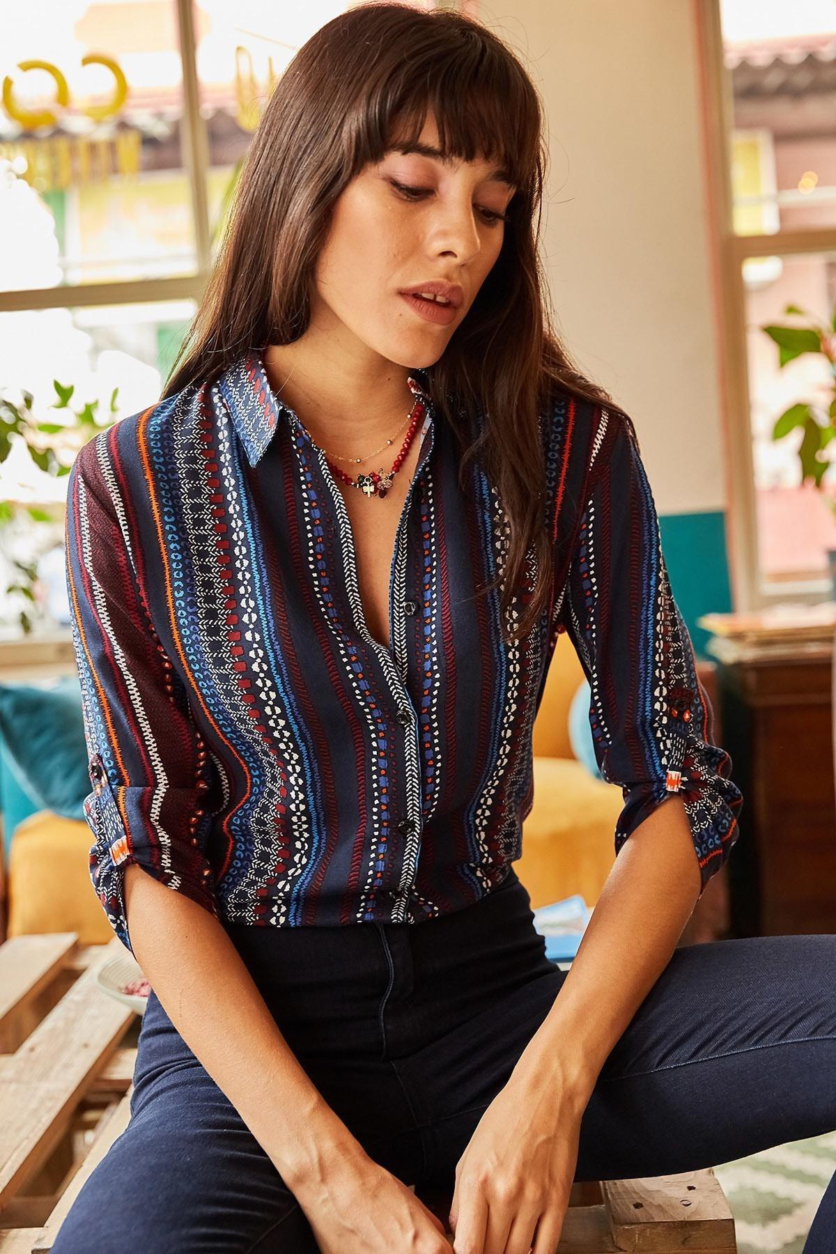 Multicolour Ethnic Pattern Shirt, , large image number 2