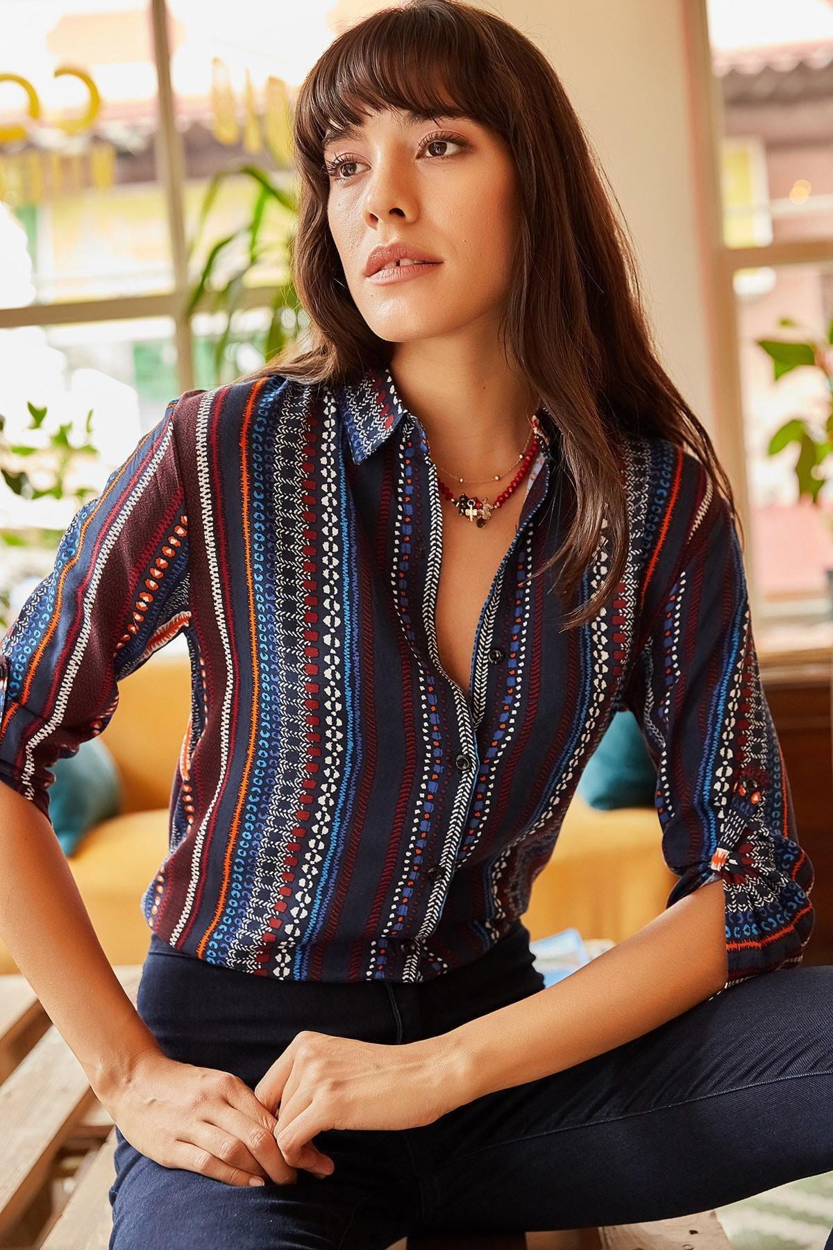 Multicolour Ethnic Pattern Shirt, , large image number 3