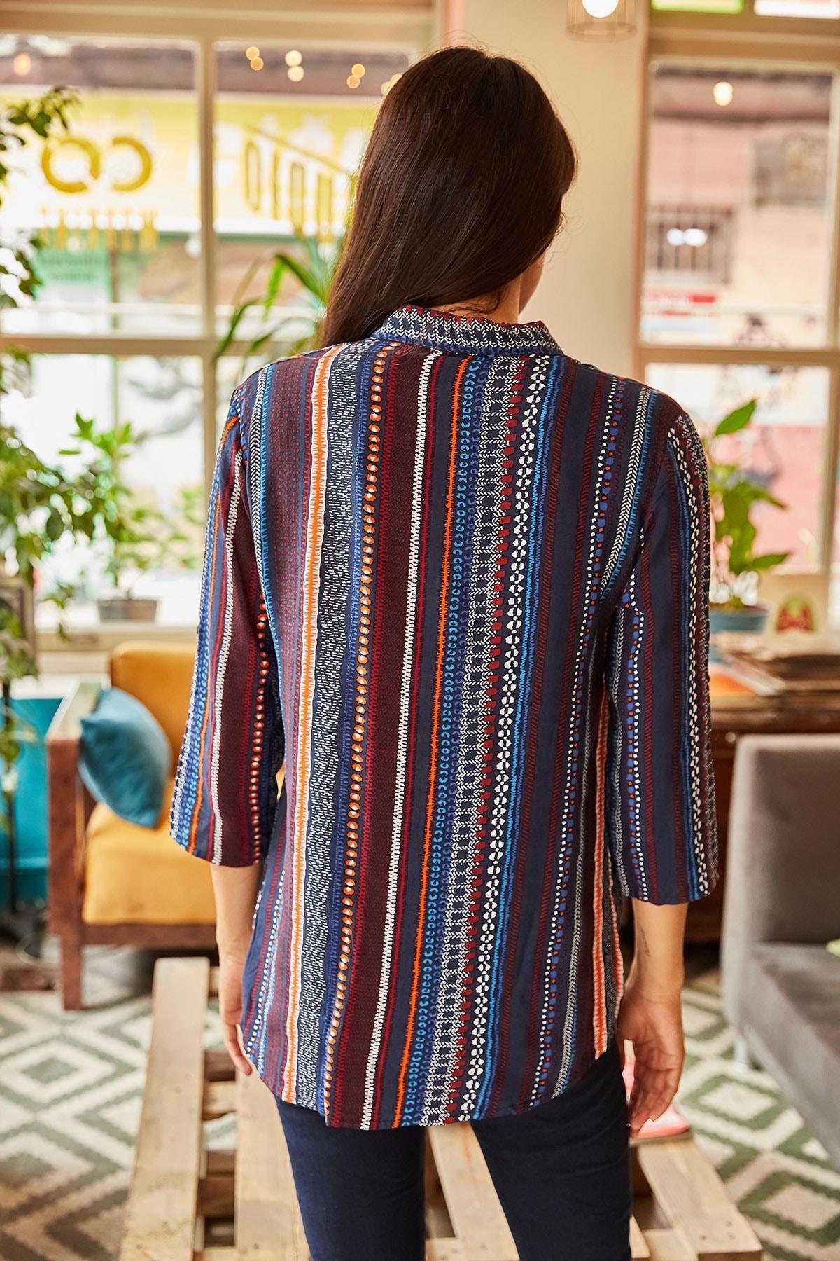 Multicolour Ethnic Pattern Shirt, , large image number 4