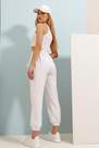 Alacati - White Cotton Joggers Sweatpants