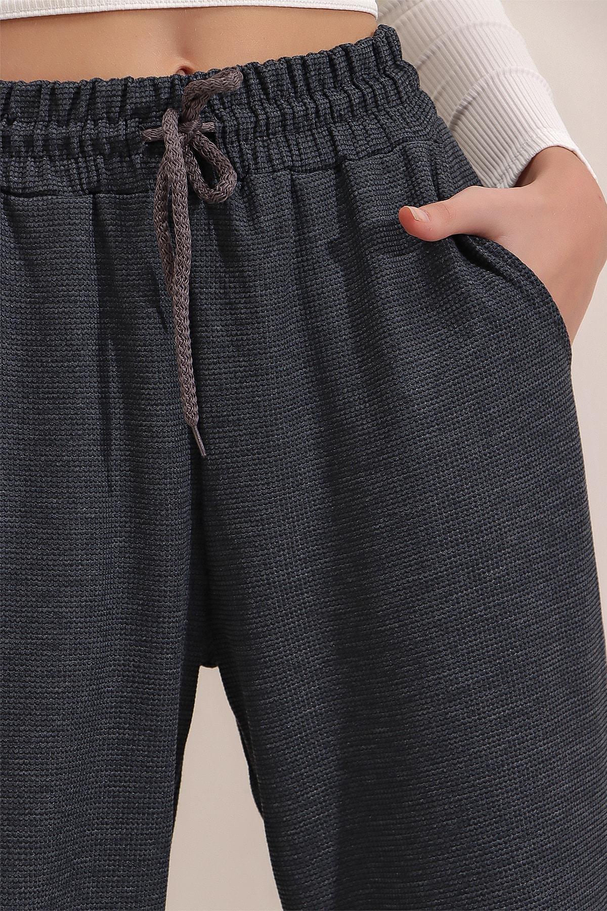 Grey Cotton Joggers Sweatpants, , large image number 2