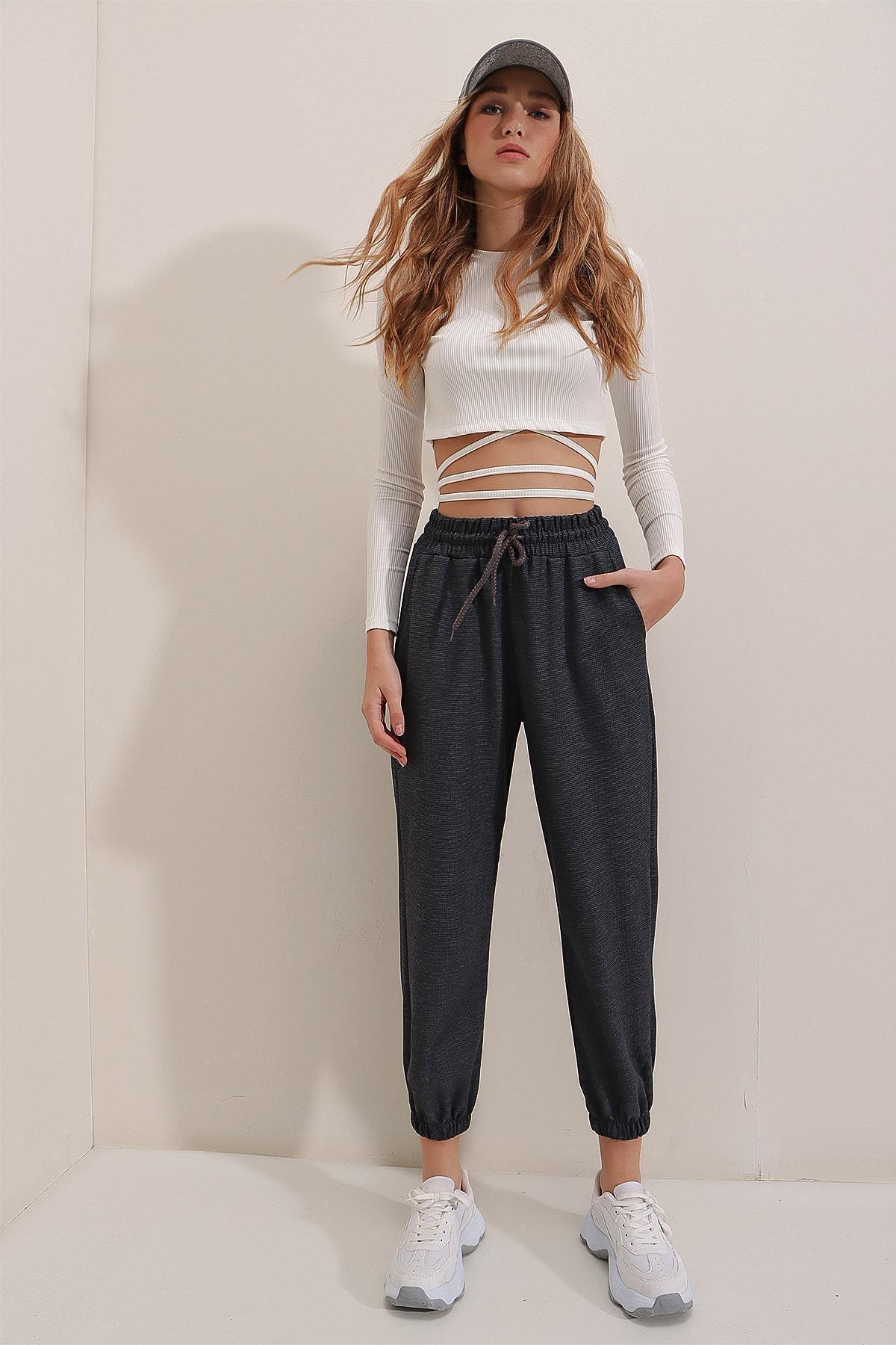 Grey Cotton Joggers Sweatpants, , large image number 5