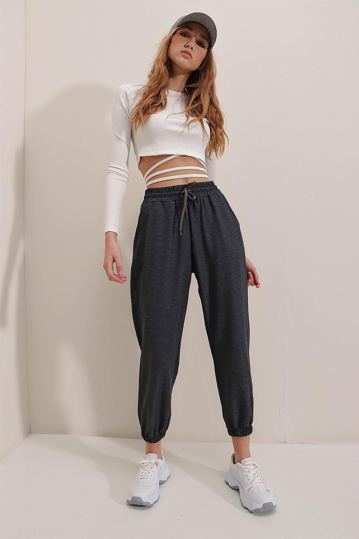 Grey Cotton Joggers Sweatpants, , large image number 11