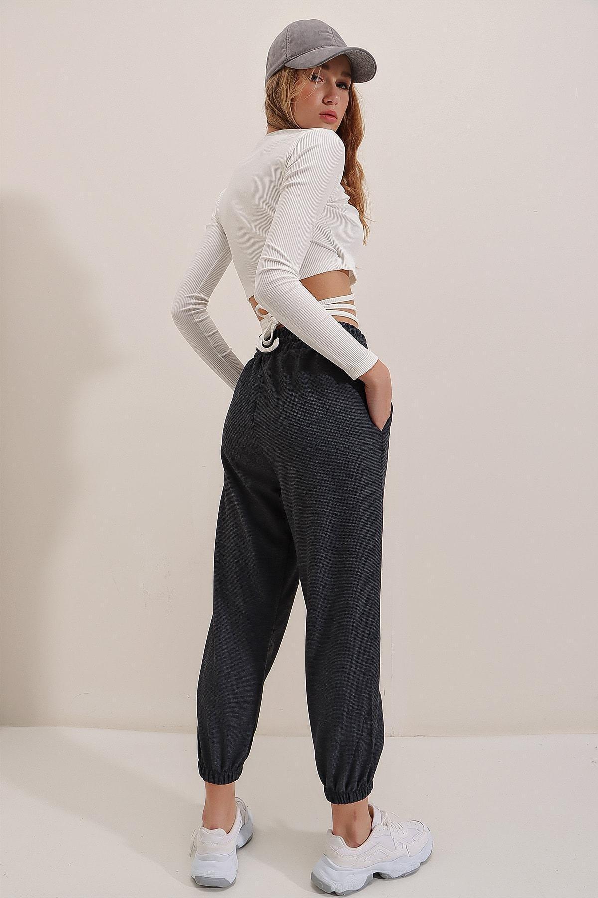 Grey Cotton Joggers Sweatpants, , large image number 13