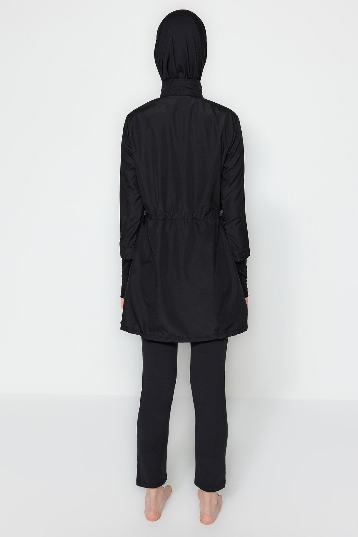 Black Performance Knitted Burkini Set, , large image number 4