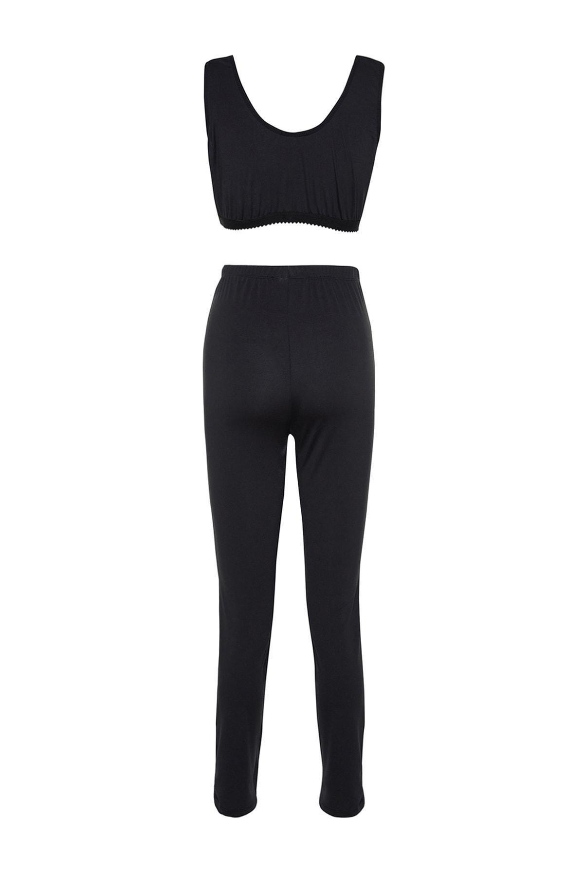 Trendyol - Black Performance Knitted Burkini Set