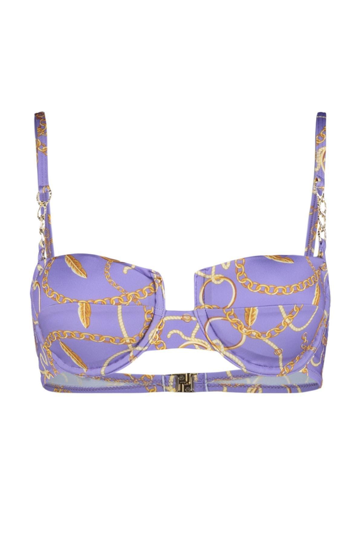 Trendyol - Multicolour Printed Bikini Top