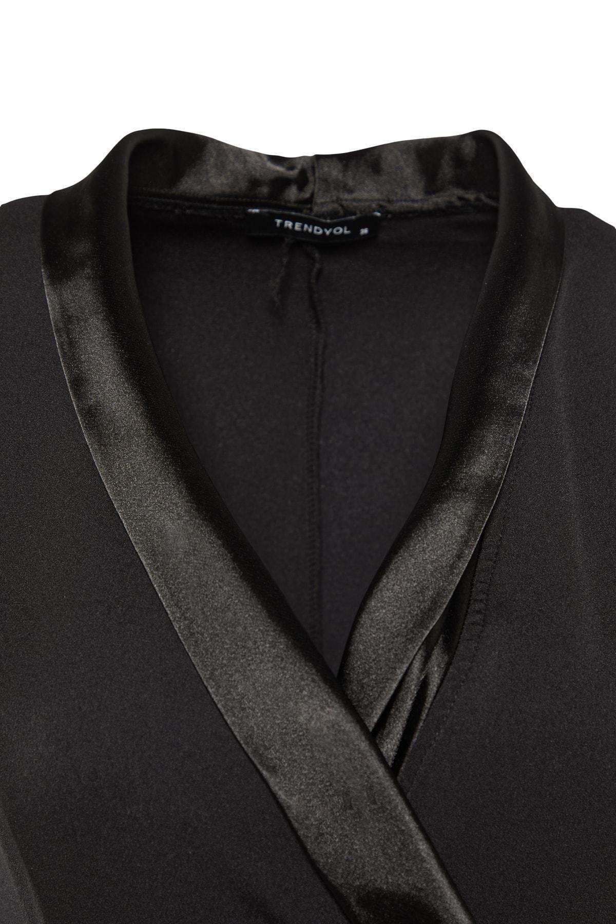 Black Lapel Collar Jumpsuit, , large image number 6