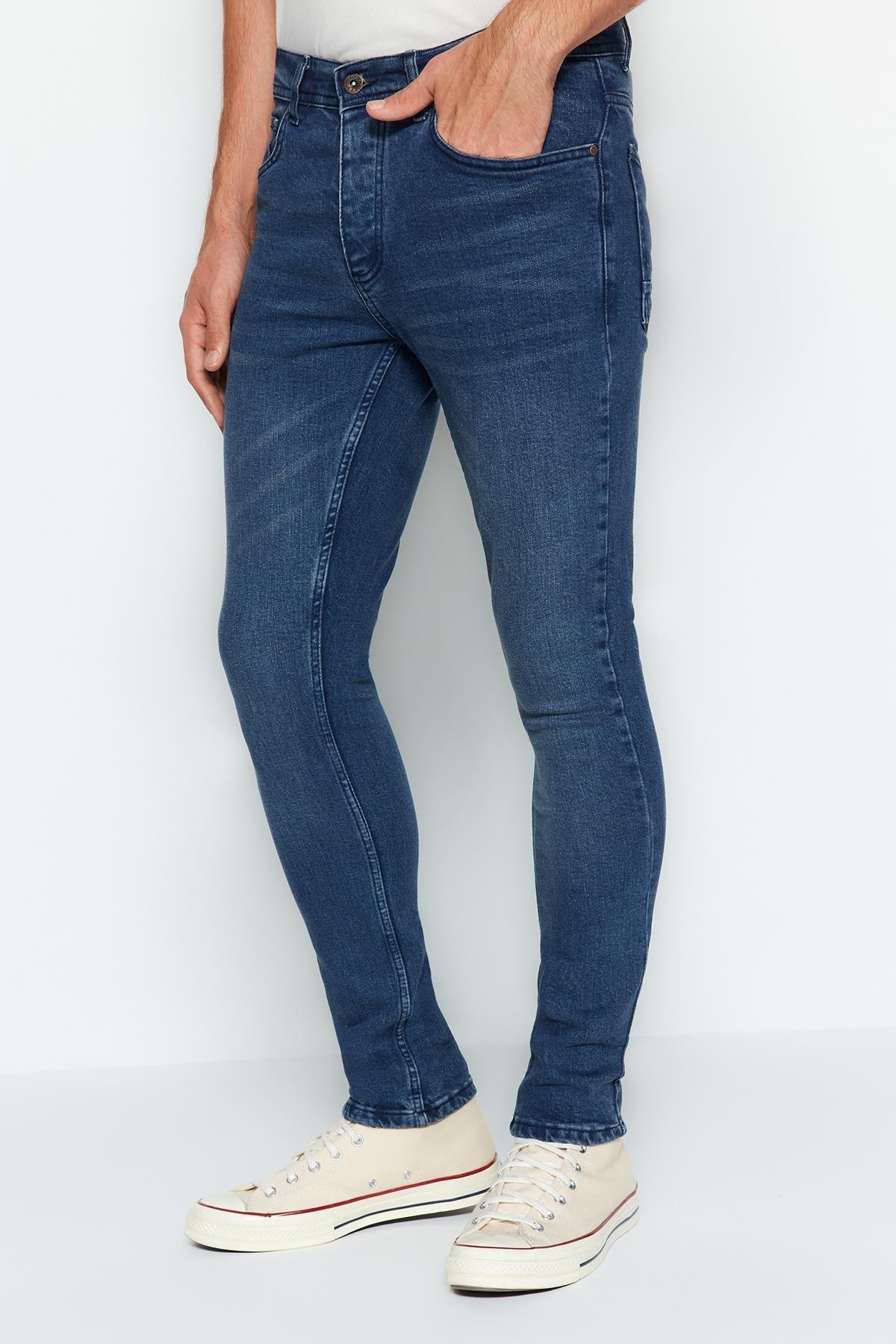 Navy Denim Skinny Jeans, , large image number 5