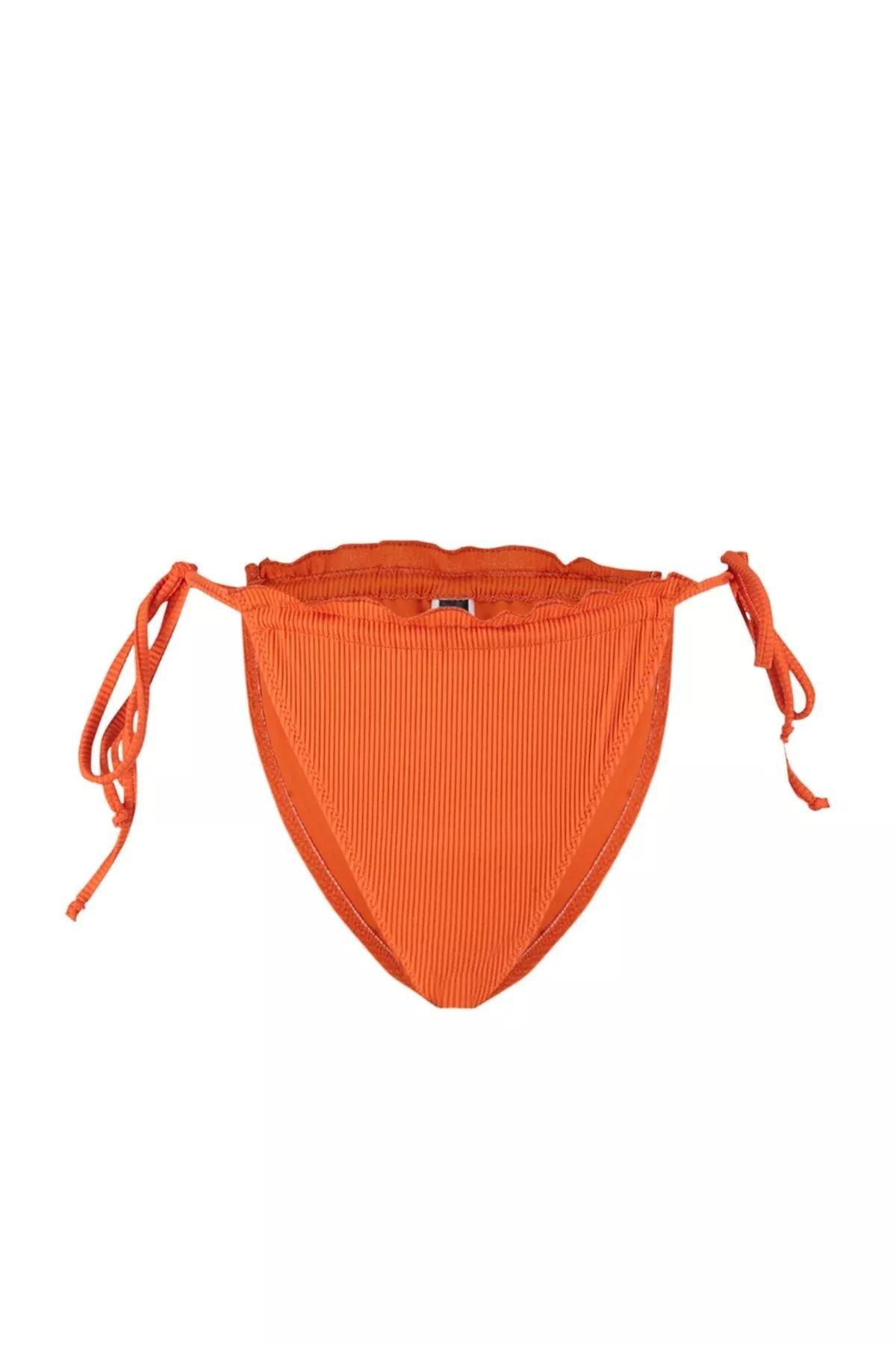 Orange Plain Bikini Bottom, Orange, large image number 5