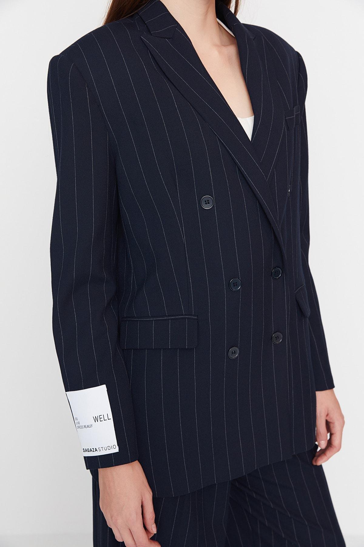 Navy Oversize Jacket, , large image number 6